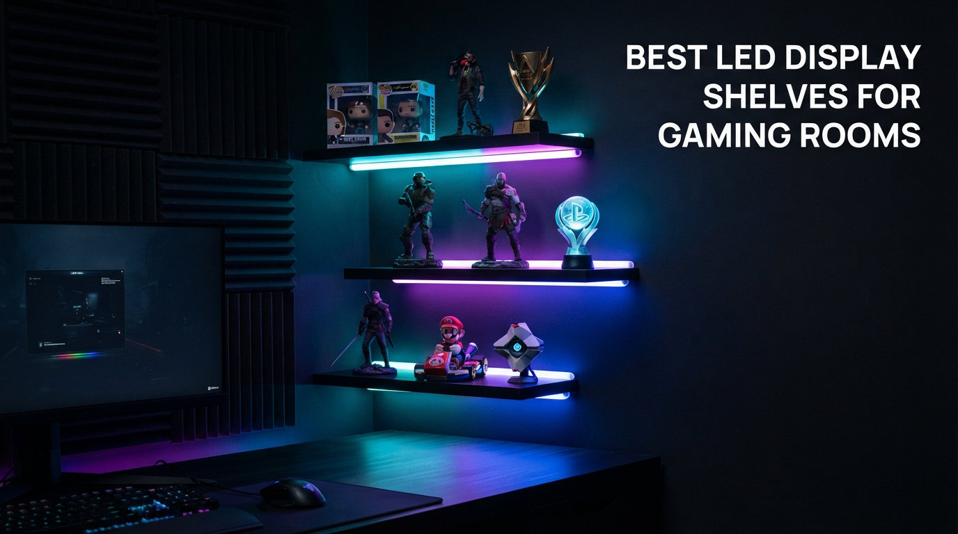 best LED display shelves for gaming rooms