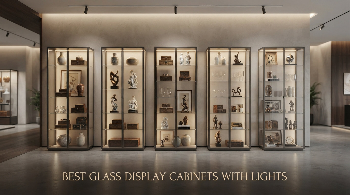 best glass display cabinets with lights