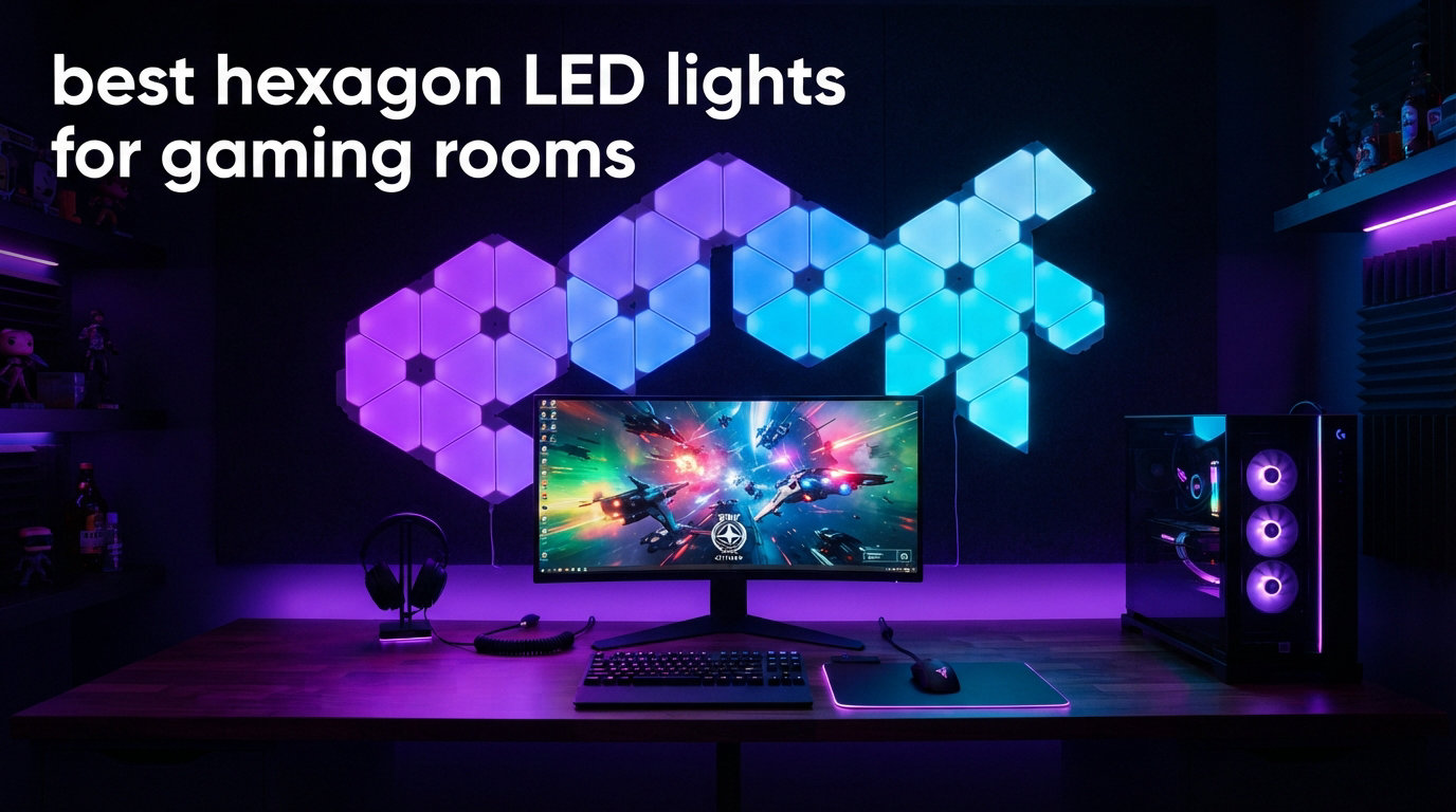 best hexagon LED lights for gaming rooms