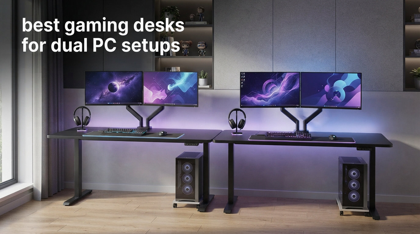 best gaming desks for dual PC setups