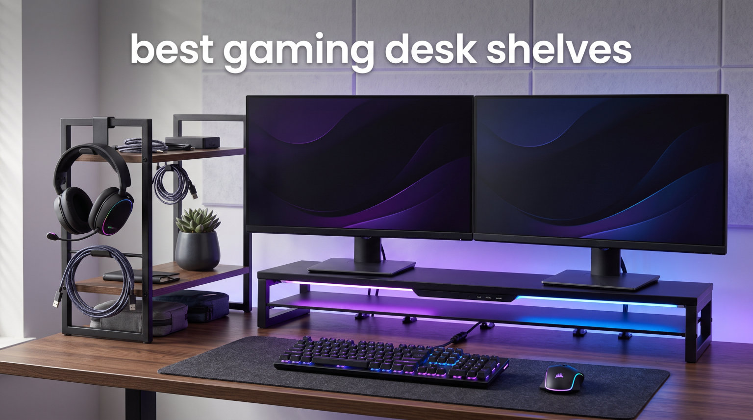 best gaming desk shelves