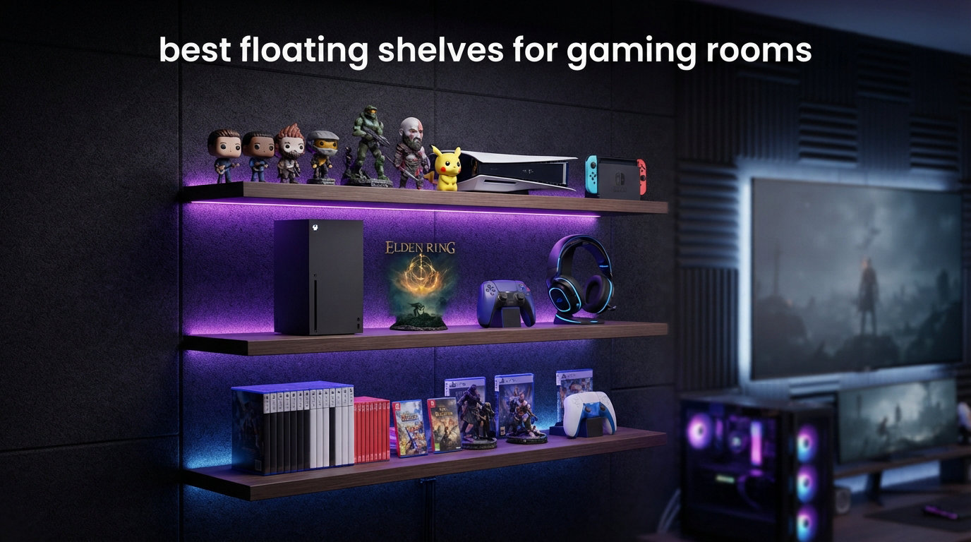 best floating shelves for gaming rooms