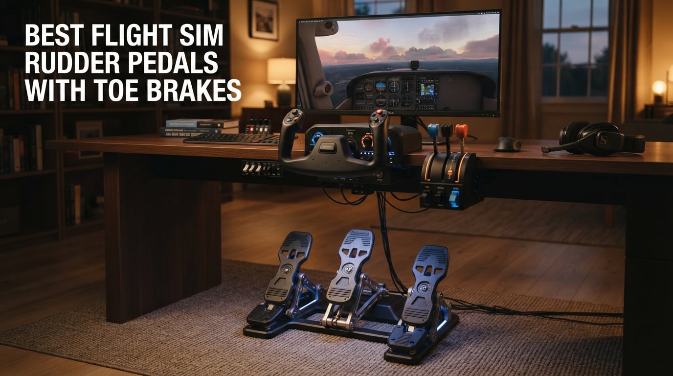 best flight sim rudder pedals with toe brakes