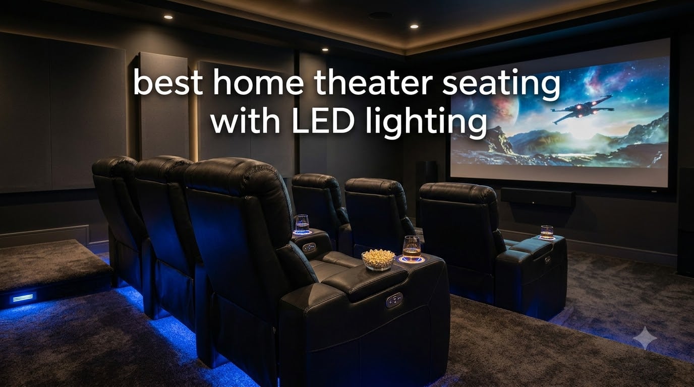 best home theater seating with LED lighting