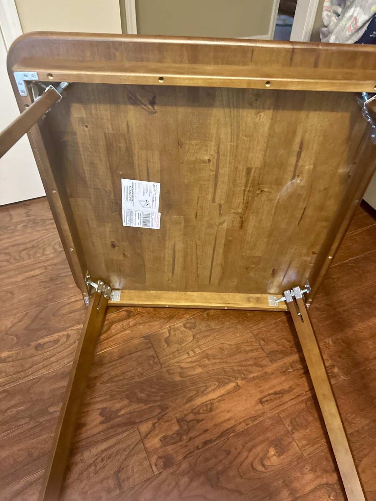 Stakmore Classic Straight Edge Square Wood Folding Table, 32x32, Cherry customer photo 2