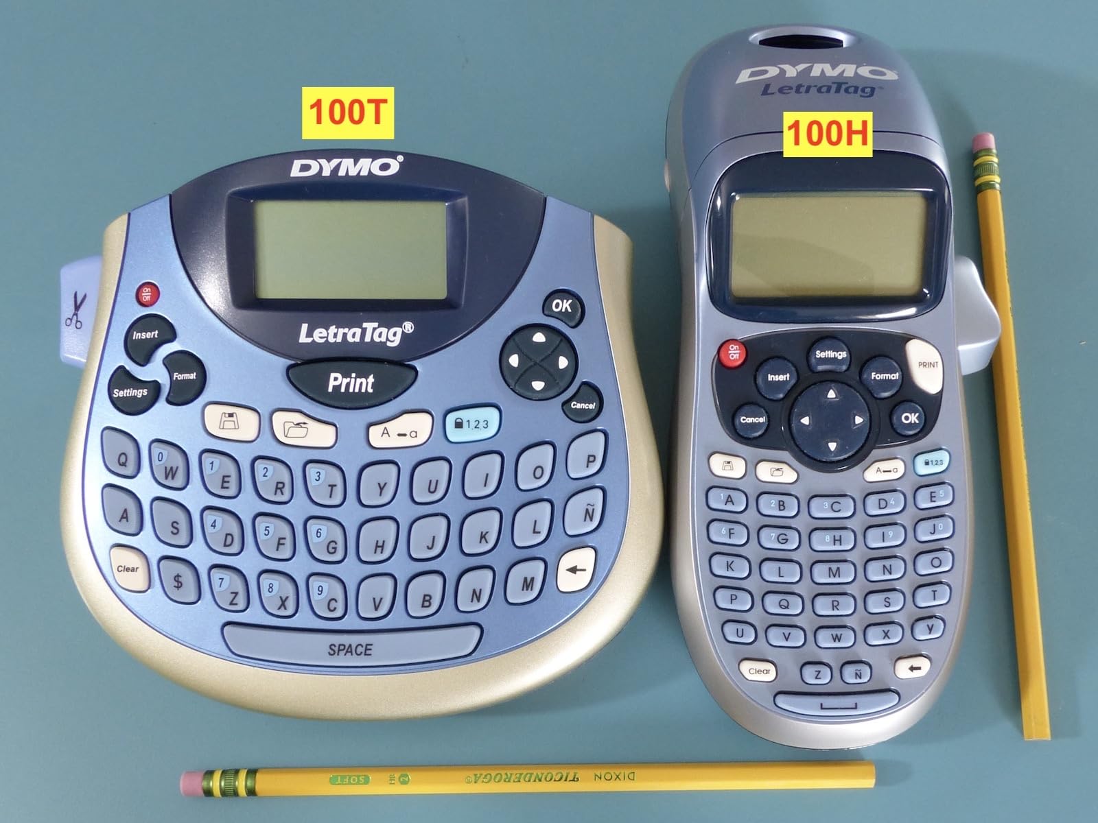 DYMO LetraTag Bundle, Handheld 100T Printer, Portable, QWERTY Keyboard, Includes 13ft Black on White Labels and 13ft Black on Clear Labels - Home Organization, Crafting, Labeling customer photo 1