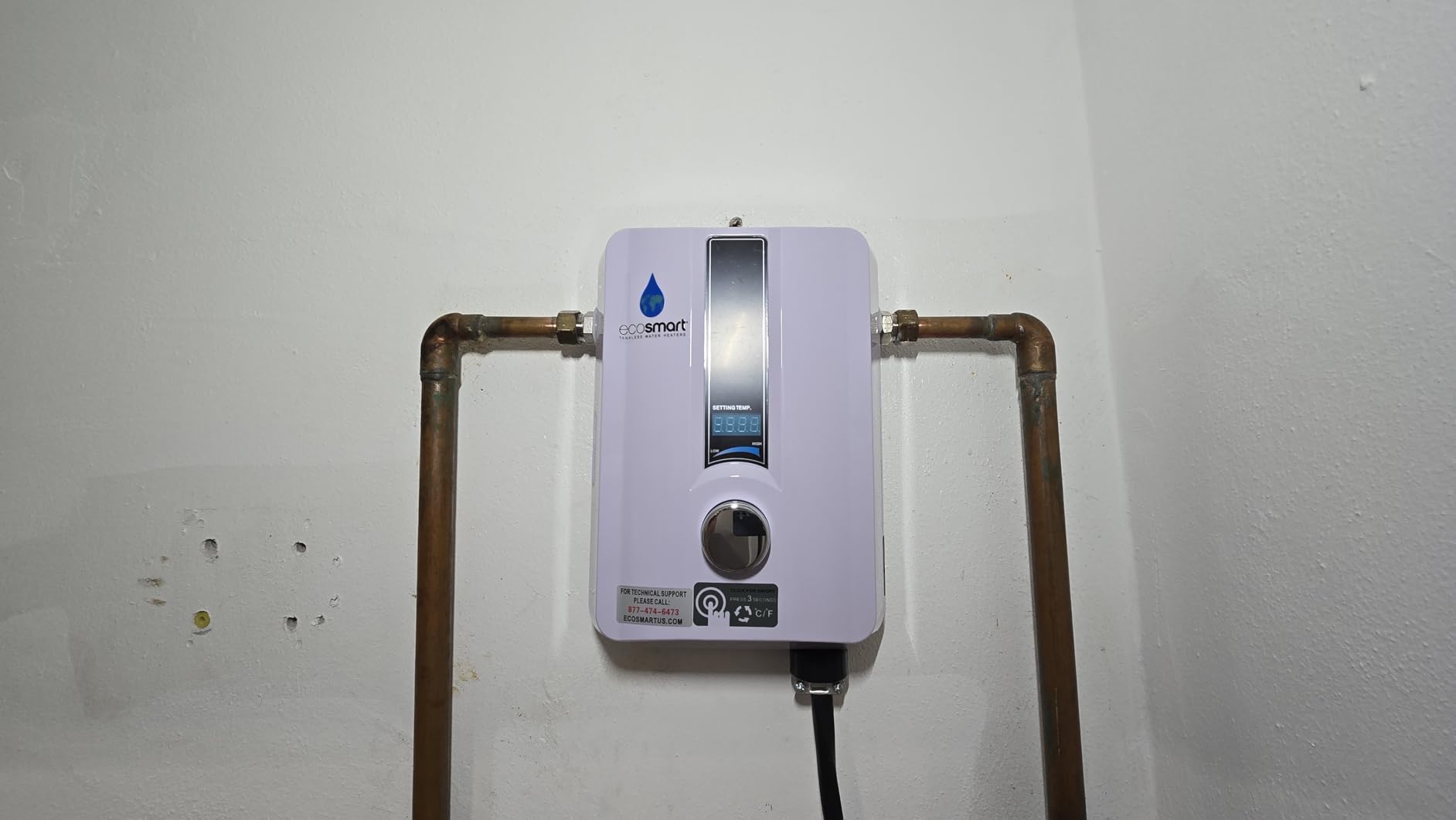 EcoSmart ECO 11 Electric Tankless Water Heater, 13KW at 240 Volts with Patented Self Modulating Technology customer photo 2