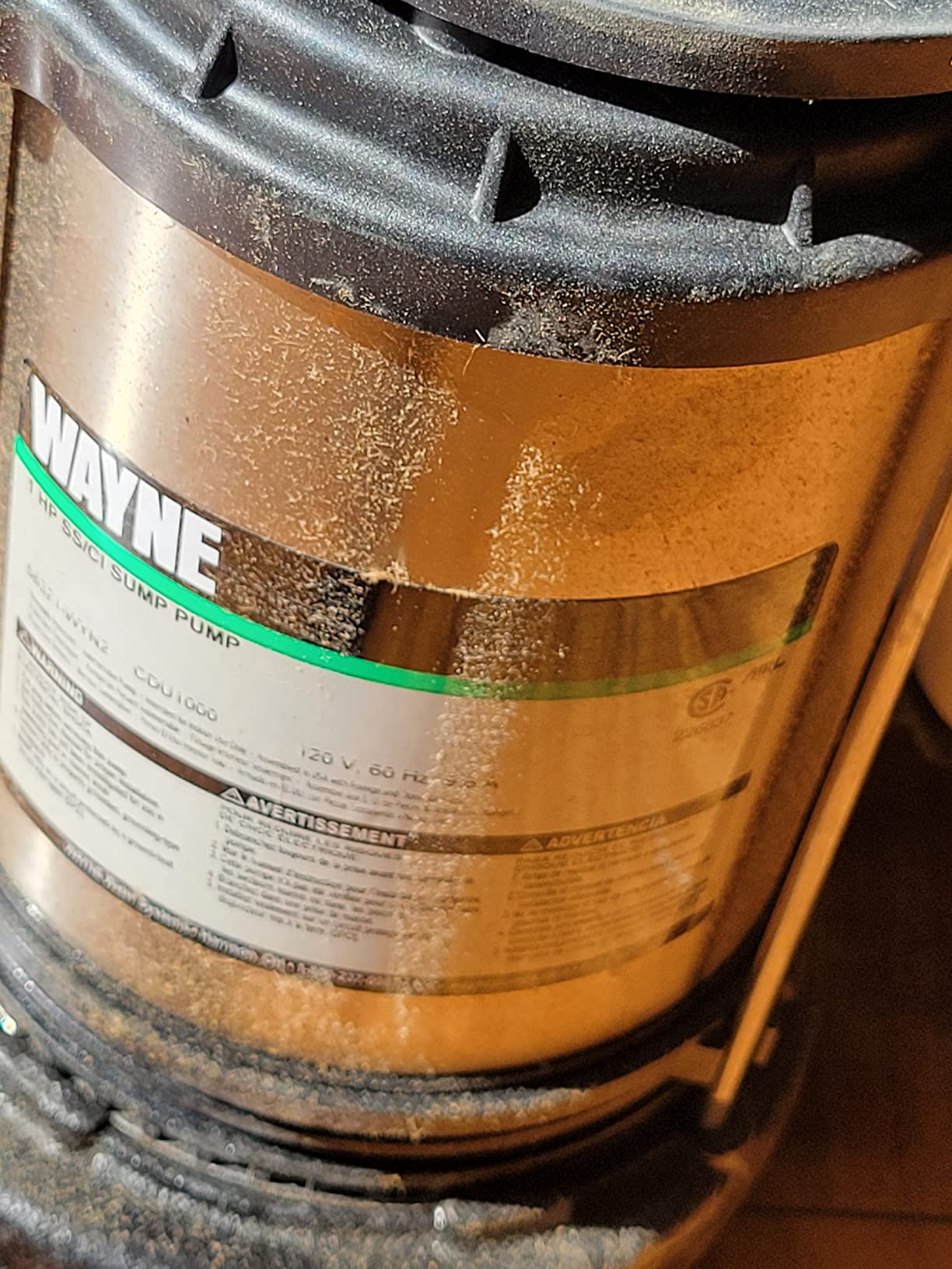 WAYNE CDU1000 1 HP Submersible Sump Pump - Cast Iron & Stainless Steel, Integrated Vertical Float Switch, 6,100 GPH, 5-Year Warranty, Assembled in USA customer photo 1