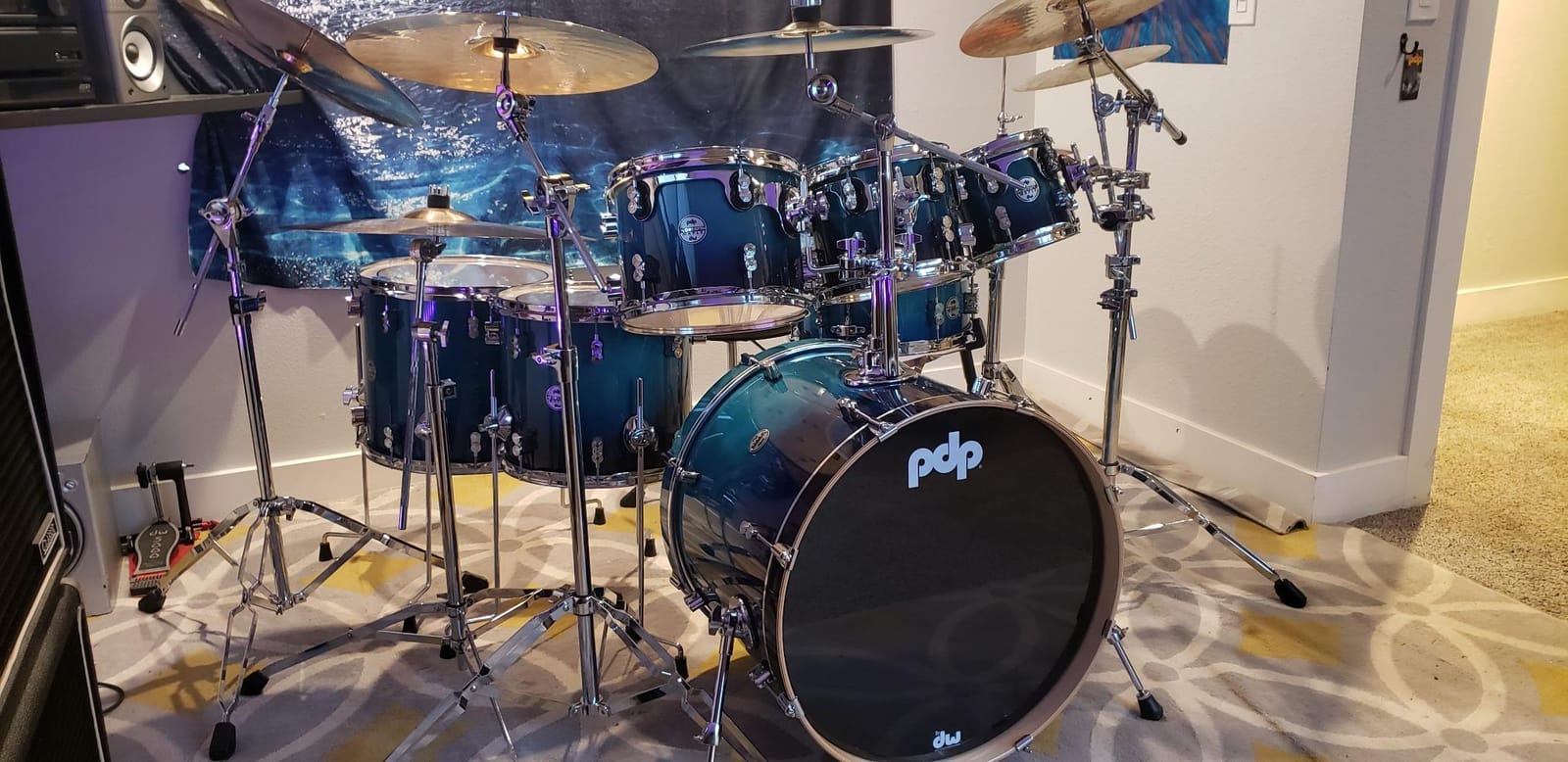 PDP By DW 7-Piece Concept Maple Shell Pack with Chrome Hardware Silver to Black Fade customer photo 1