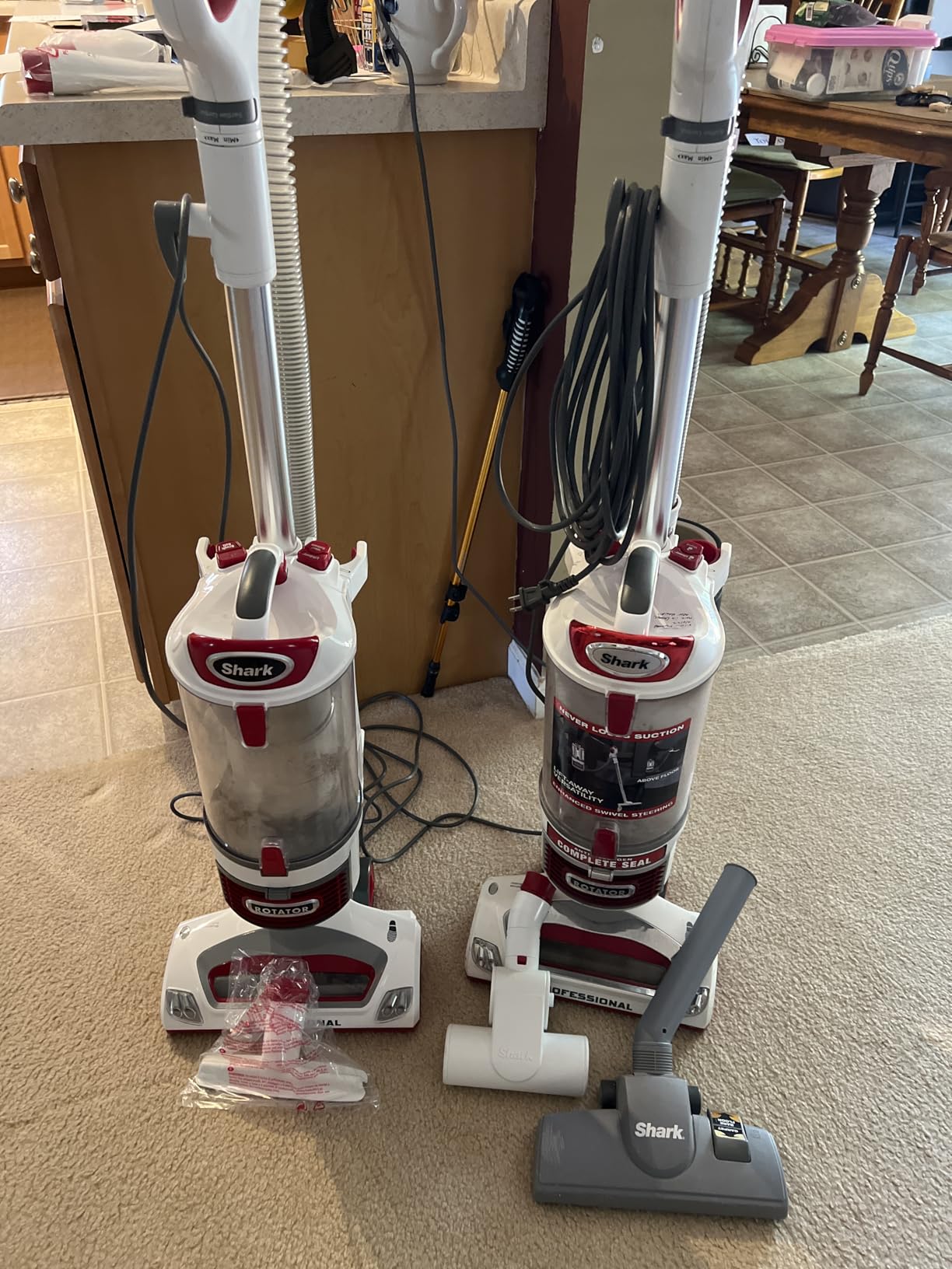 Shark Rotator Lift-Away Upright Vacuum with HEPA Filter, White/Red, NV501 customer photo 1