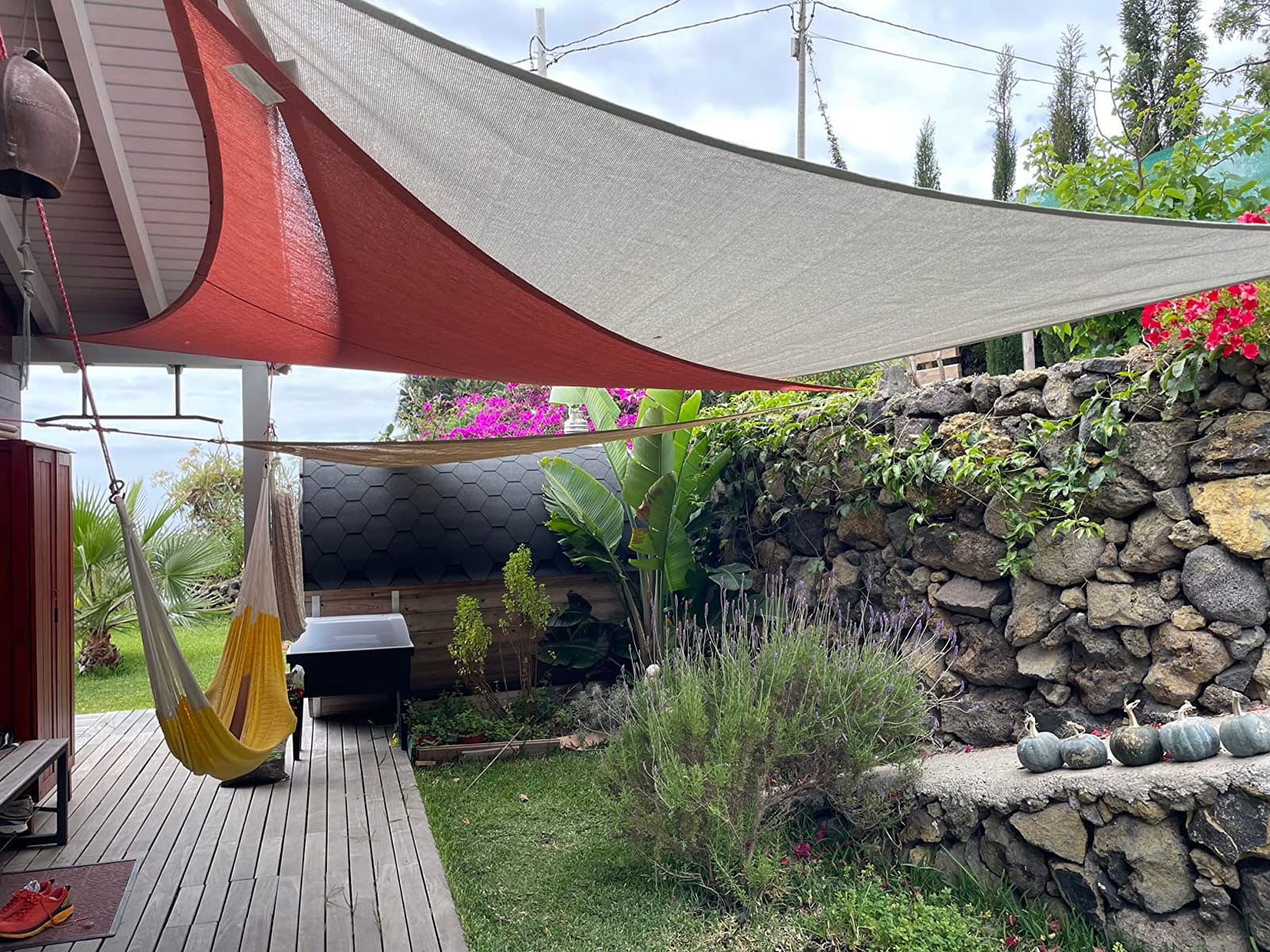 Coolaroo Premium Shade Sail Kit - 95% UV Block Commercial-Grade Luxe Matte Finish Sun Shade with Stainless Steel Hardware for Permanent Outdoor Coverage, 16ft 5in x 9ft 11in Rectangle customer photo 1