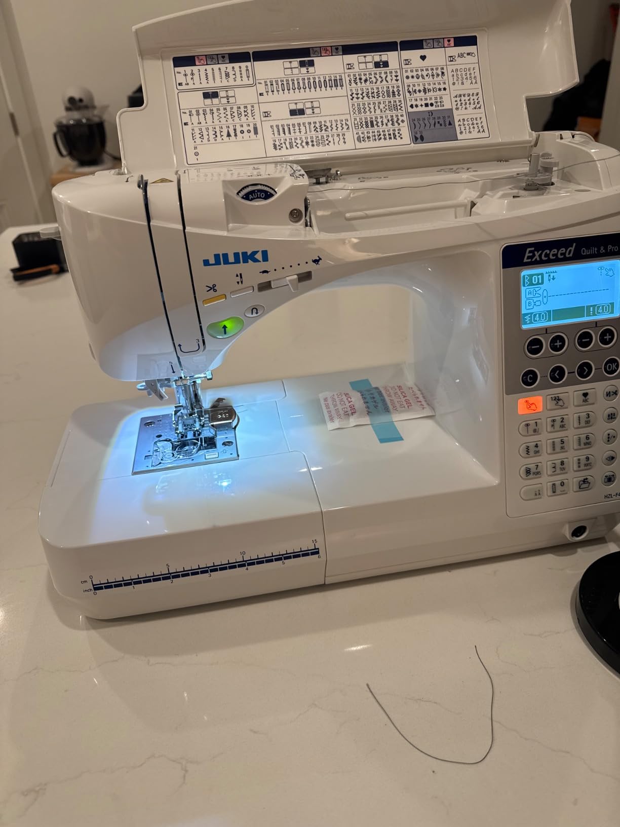 Juki HZL-F400 Exceed Series Computer Sewing Quilting Machine, White customer photo 2