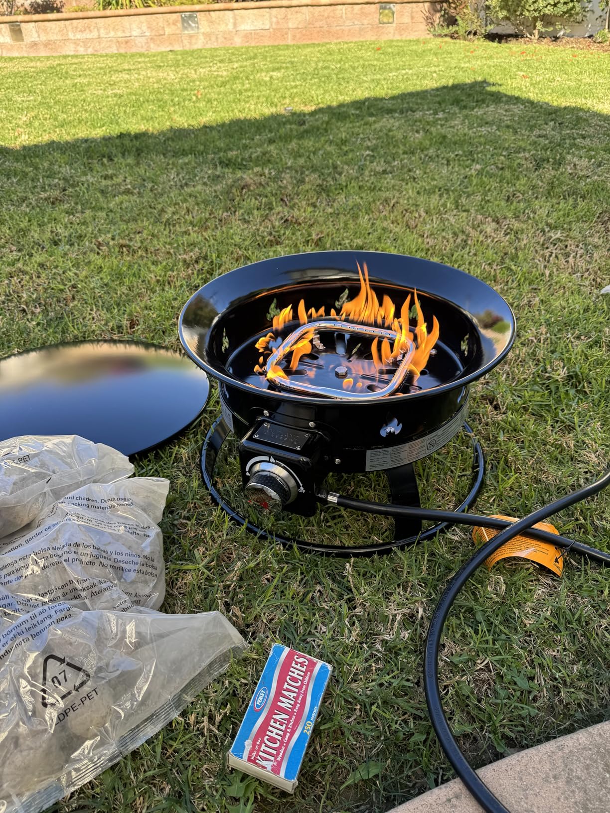 Outland Living Portable Propane Fire Pit, 19-inch, 58,000 BTU with Fire Pit Cover & Carry Kit, Smokeless Gas Firebowl - Black 893 Deluxe customer photo 2