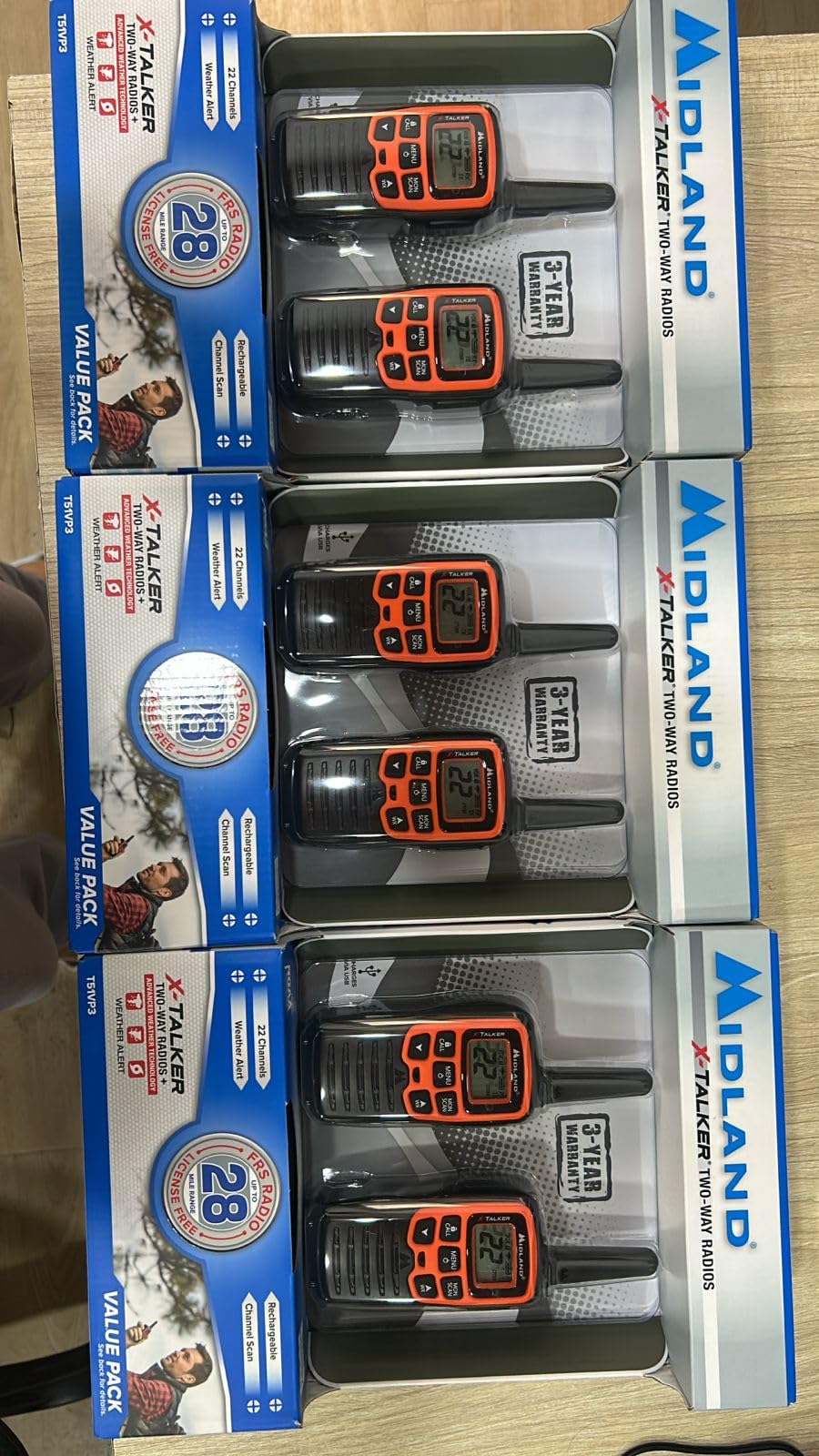 Midland T51VP3 X-TALKER Spotting and Recovery Walkie-Talkie Long Range - FRS Two Way Radio, 22 Channels, 38 Privacy Codes, NOAA Weather Scan + Alert, 2 Pack customer photo 2