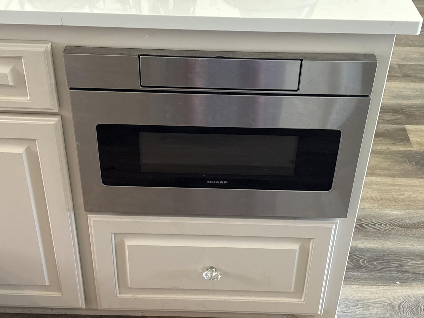 Sharp SMD2470ASY 24 in. 1.2 cu. ft. Built-In Microwave Drawer Oven, 950 Watt, Concealed Control Panel, Digital LCD Display customer photo 2