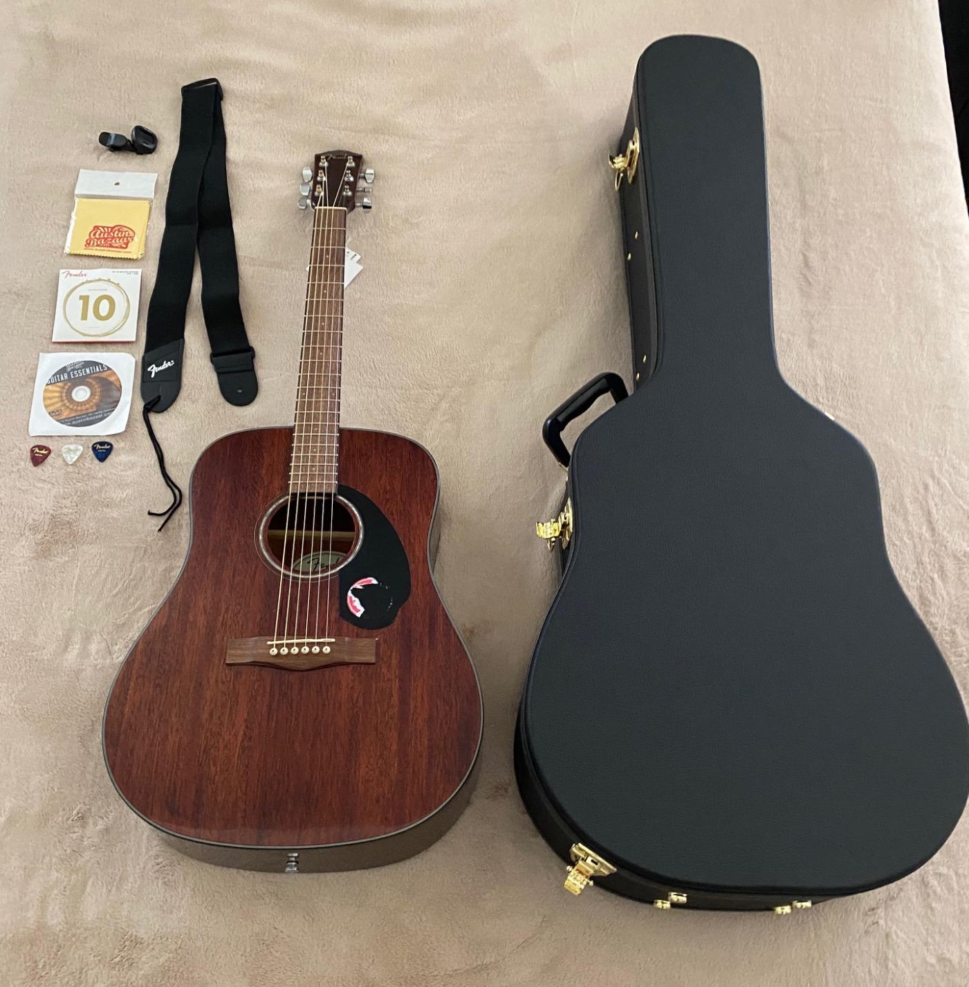 Fender CD-60SCE Solid Top Dreadnought Acoustic-Electric Guitar - All Mahogany Bundle customer photo 1