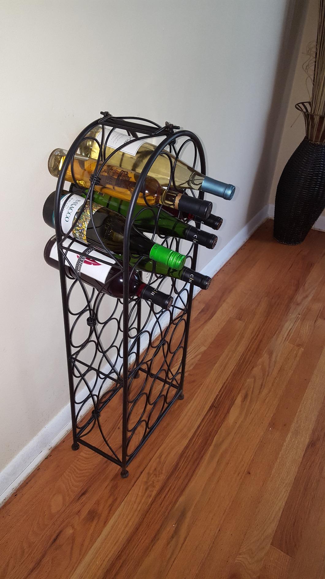Sorbus Mini Freestanding Floor Wine Rack, Bottle Storage (23 Bottle, Black) customer photo 2