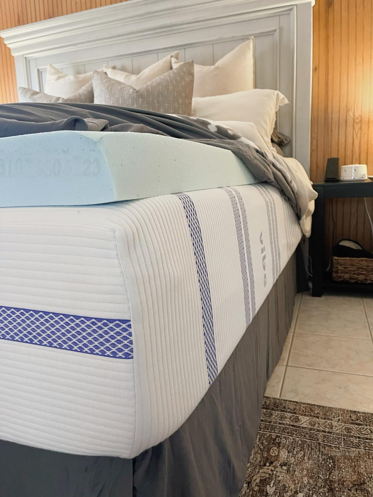 Lucid 3 Inch Memory Foam Mattress Topper, Full Size - Cooling Gel Bed Topper - Pressure-Relieving Deep Plush Feel - Ventilated Breathable Design - CertiPur Certified - Dorm Room Essentials customer photo 1