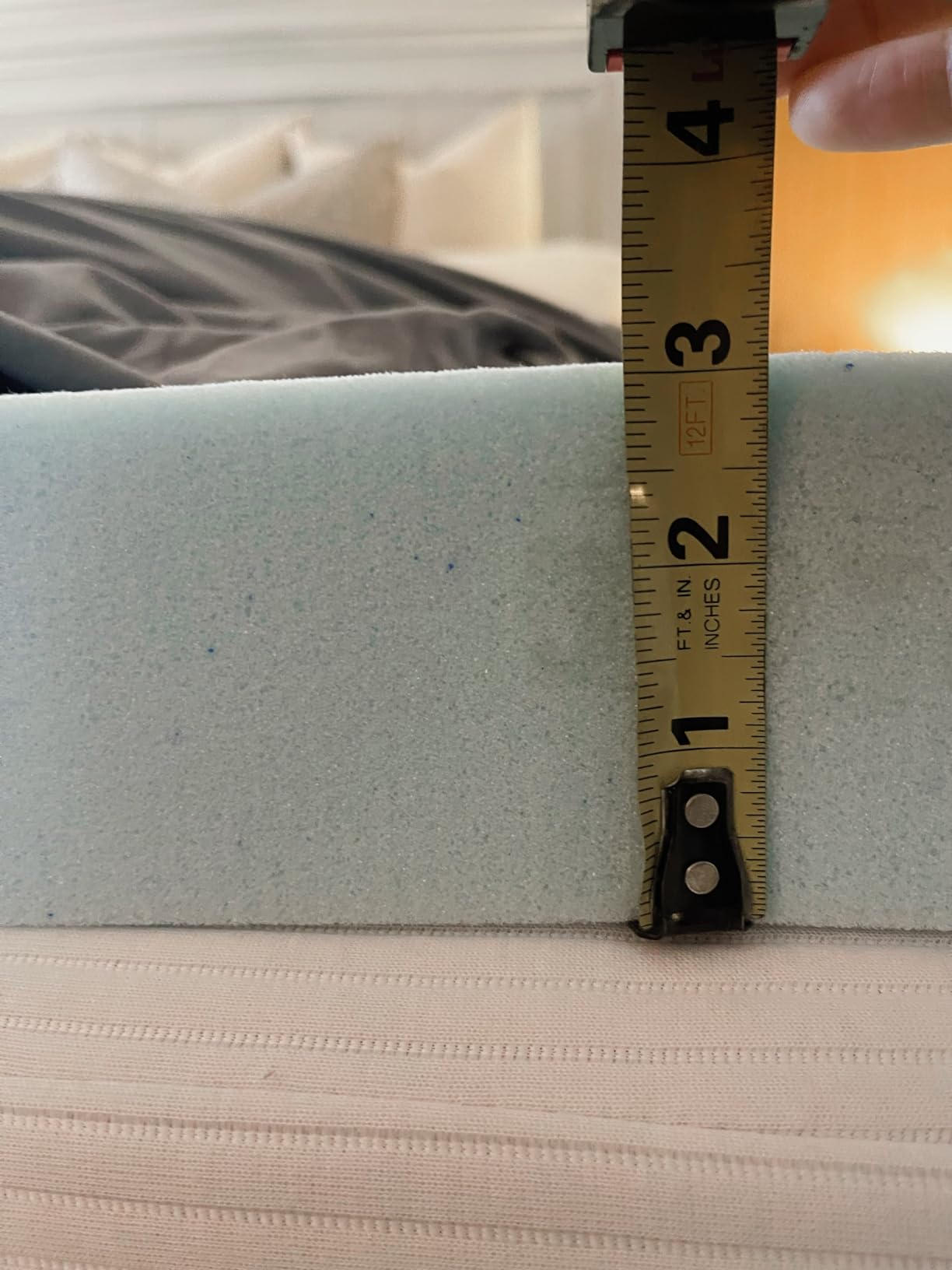 Lucid 3 Inch Memory Foam Mattress Topper, Full Size - Cooling Gel Bed Topper - Pressure-Relieving Deep Plush Feel - Ventilated Breathable Design - CertiPur Certified - Dorm Room Essentials customer photo 2