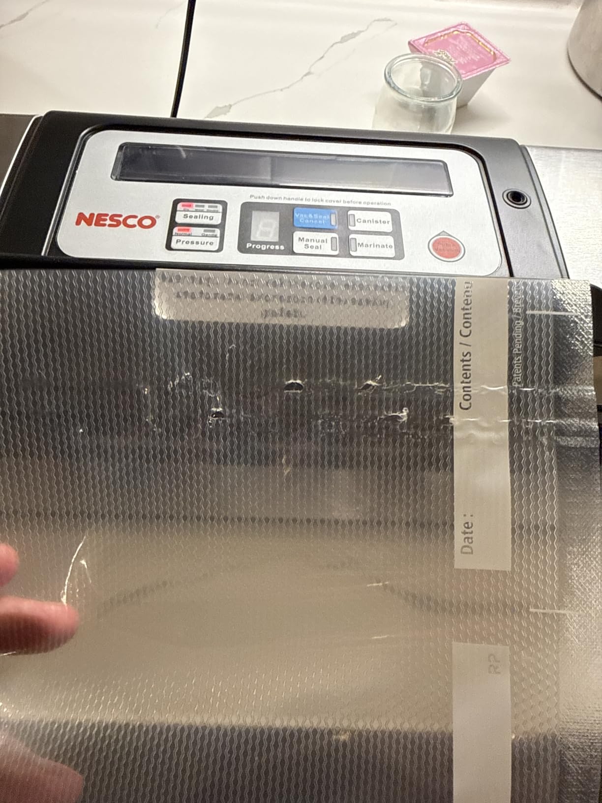 Nesco Deluxe Food VS-12 Vacuum Sealer, 130 Watts, Kit Bags & Viewing Lid, Compact, Silver customer photo 2