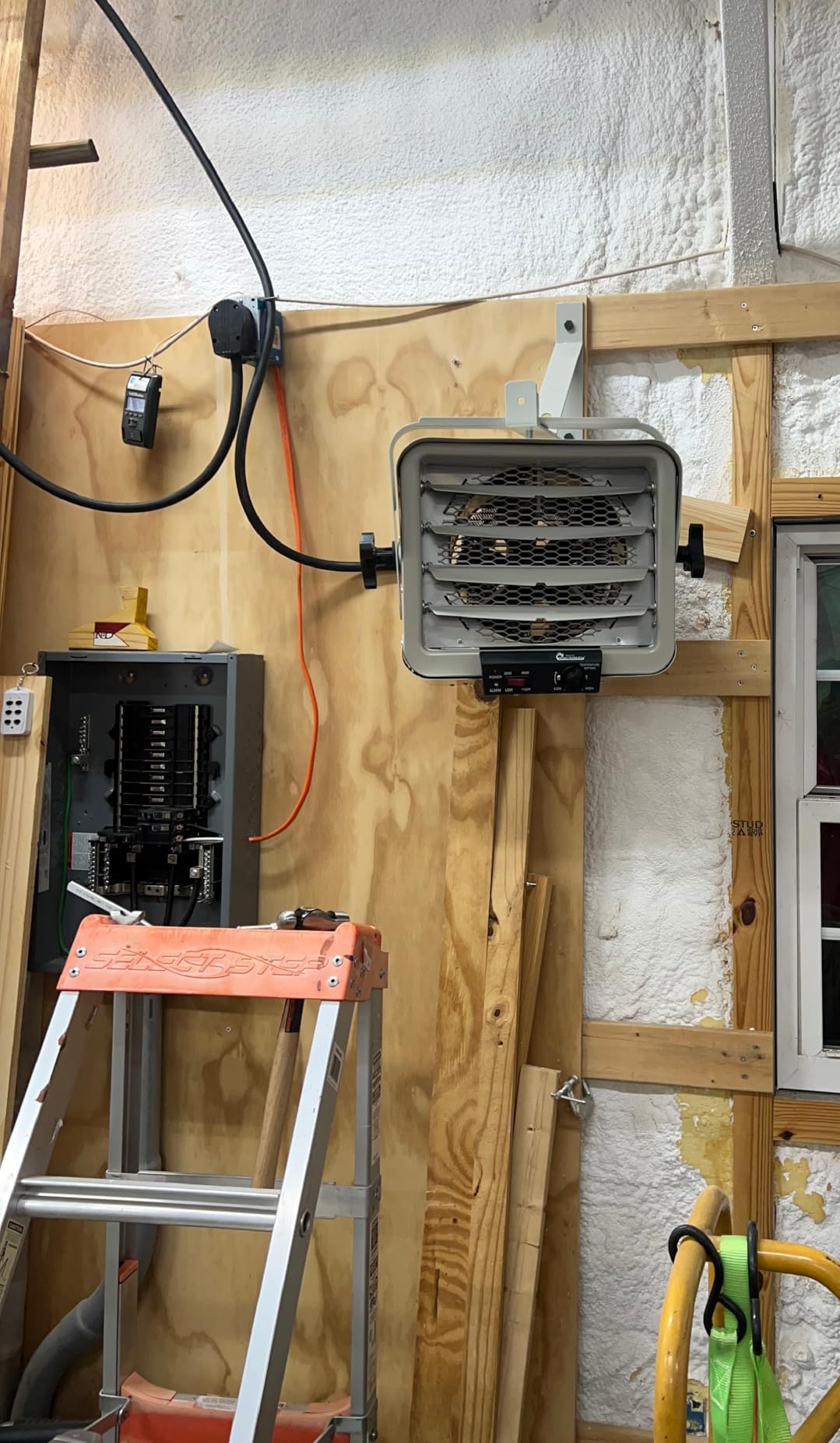 Dr. Infrared Heater DR-975 7500-Watt 240-Volt Hardwired Shop Garage Electric Heater, Wall/Ceiling Mounted with Remote Controlled Thermostat customer photo 1