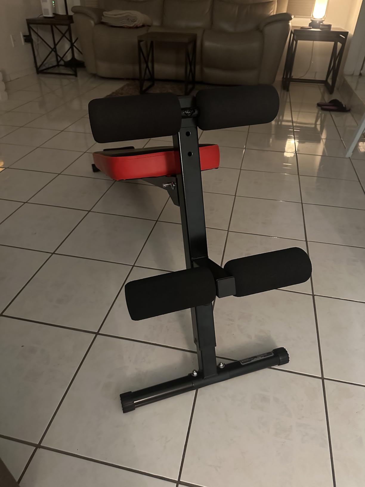 Marcy Utility Slant Board w/ Headrest - Folding Design with Adjustable Positions SB-4606, Black/Red, 29.00 x 18.00 x 59.00 inches customer photo 1