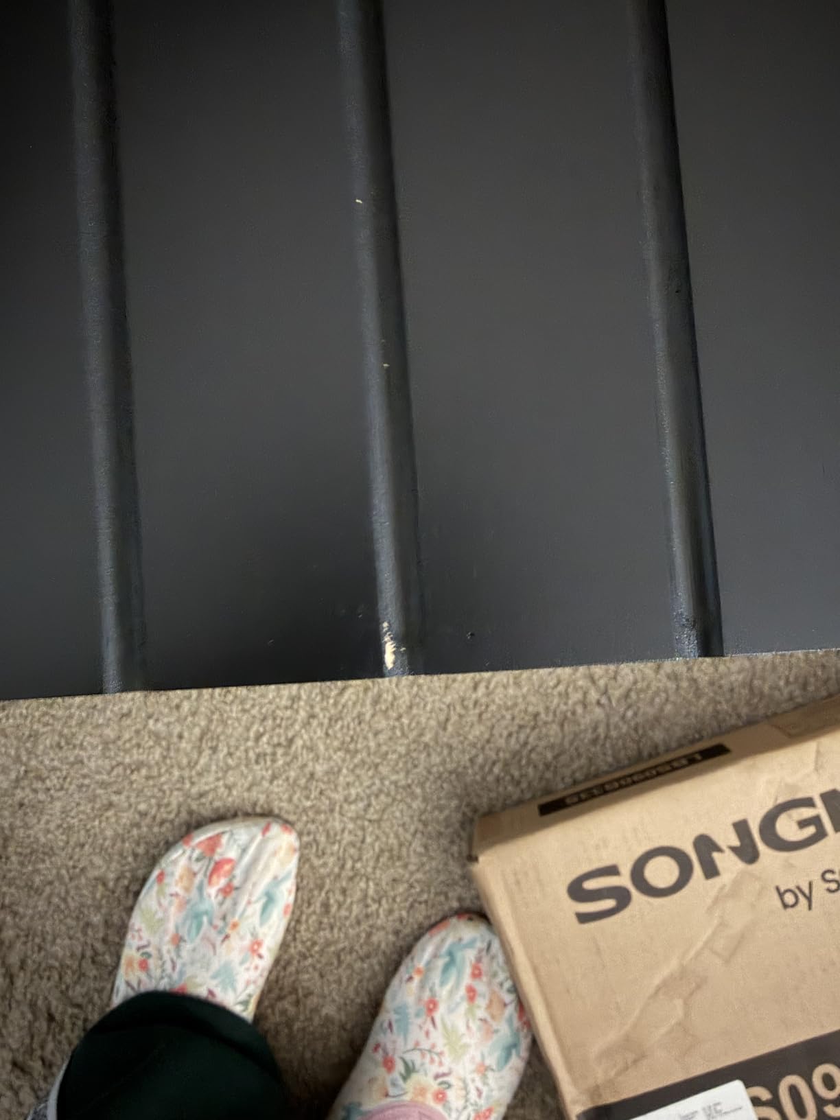 SONGMICS Shoe Rack Bench, 3-Tier Bamboo Entryway Bench, 27.6 Inches Width customer photo 2