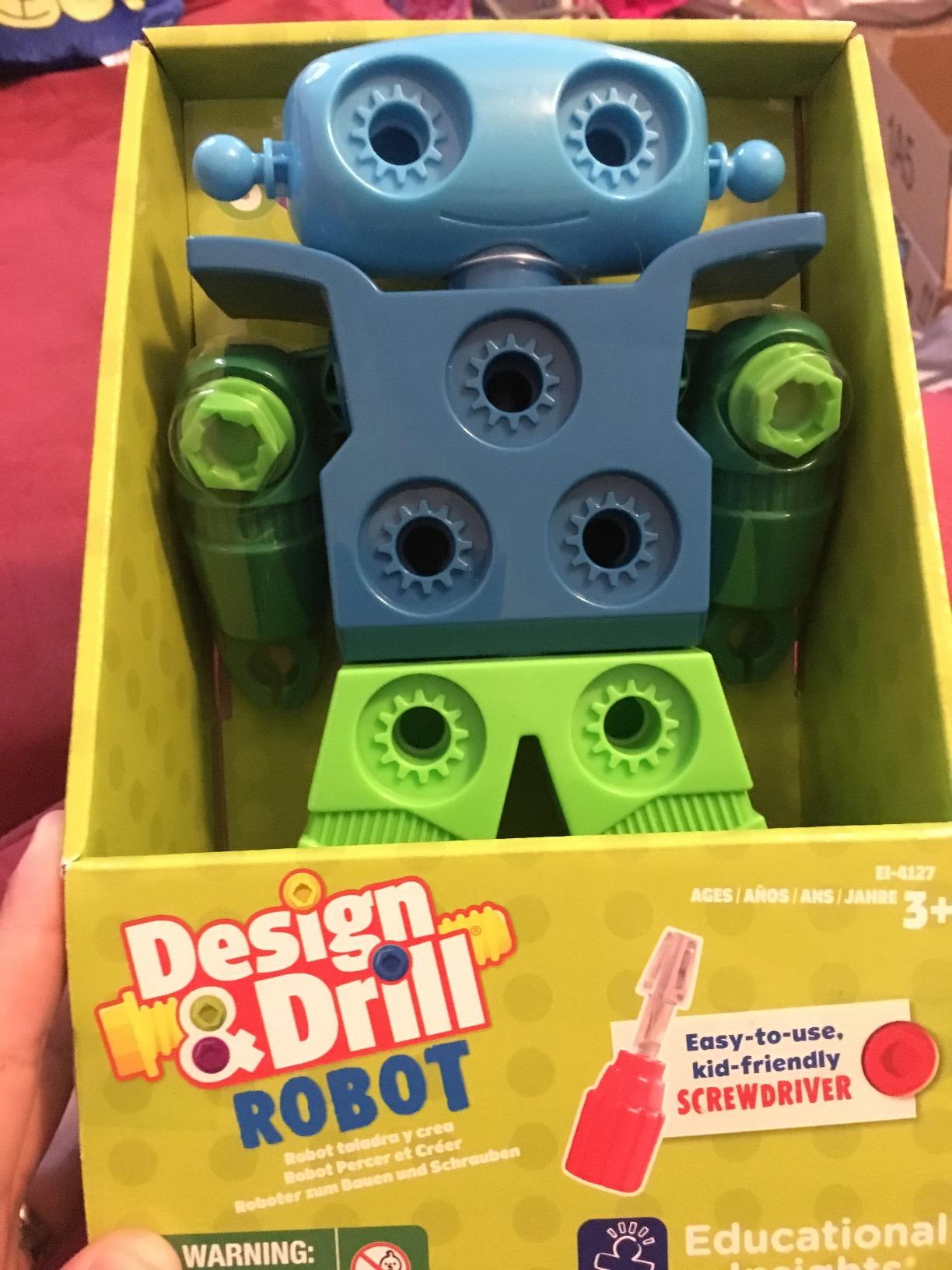 Educational Insights Design & Drill Robot - Construction Toys & Tools for Kids, Robot Toy Building Sets, Kids' Tool Set with Working Screwdriver, Take Apart STEM Set, Gifts for Boys & Girls Ages 3+ customer photo 2