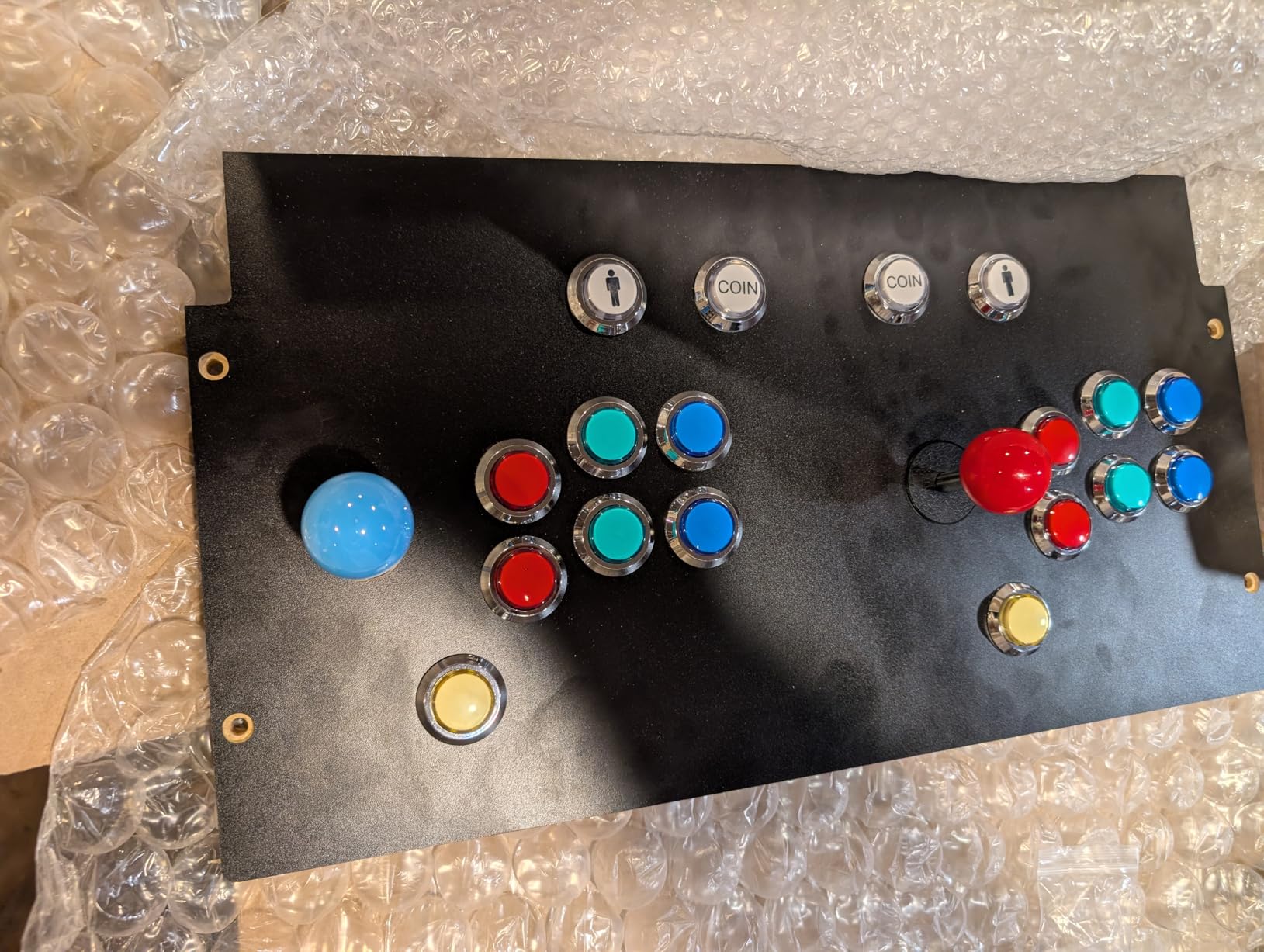EG STARTS 2 Player Arcade Contest DIY Kits USB Encoder To PC Joystick + 8 Ways Sticker + Chrome LED Illuminated Push Button 1 & 2 Player Coin Buttons For Arcade Mame Raspberry Pi 2 3 3B Games customer photo 1