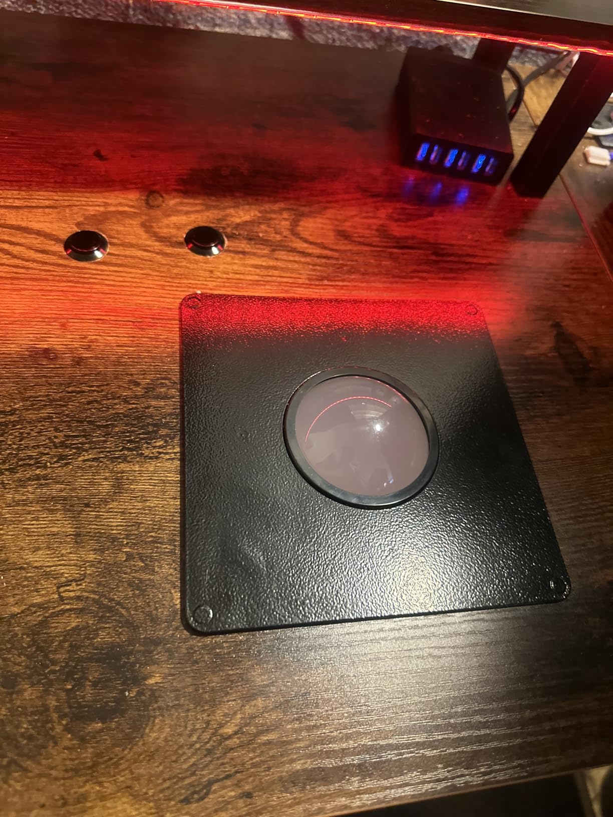 3 inch arcade game LED color changing trackball with USB and PS2 customer photo 1