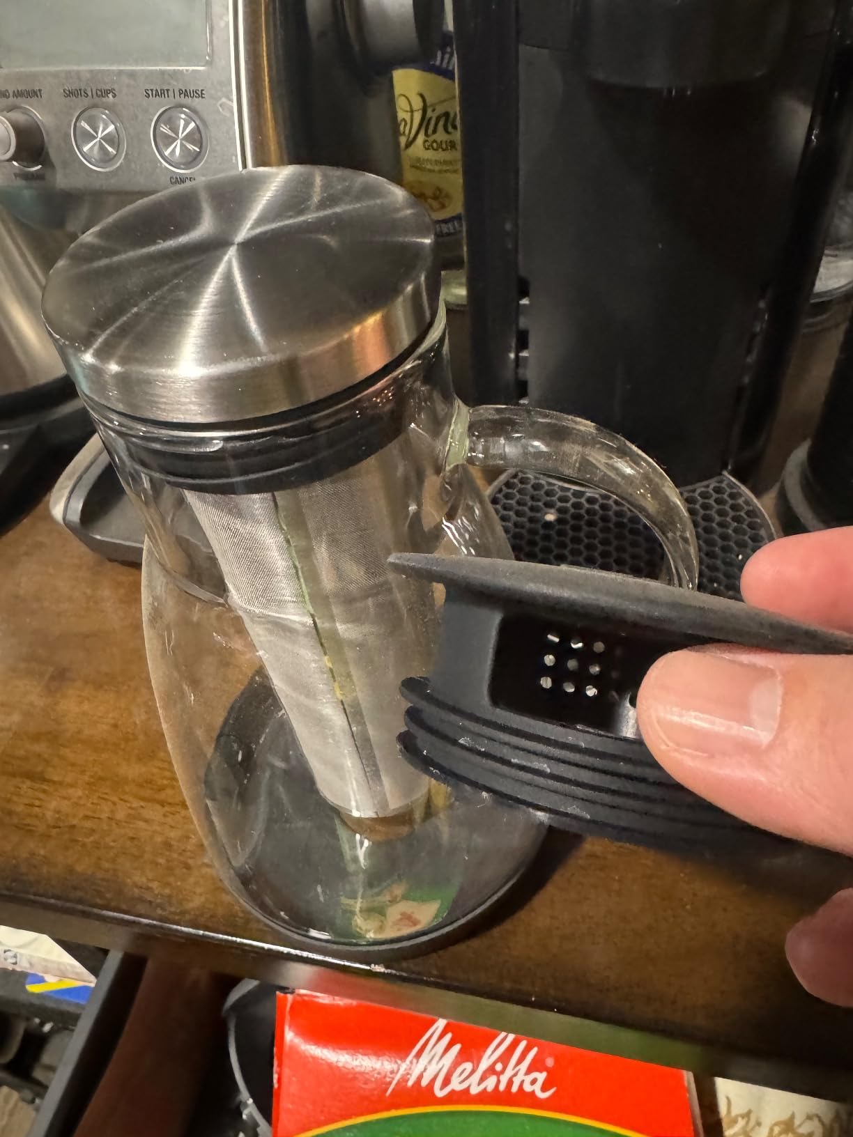 Bean Envy Cold Brew Coffee Maker - 32 oz Glass Coffee Cold Brew Maker and Pitcher w/Silicone Cap & Base | BPA-Free Borosilicate, Stainless Steel Filter, Dishwasher Safe, Airtight Seal, Iced Tea Brewer, Silicone Base customer photo 2