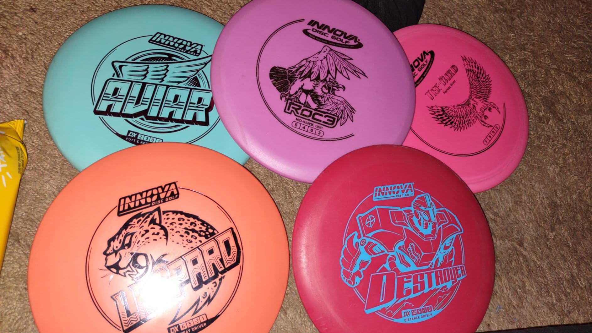 Innova Disc Golf Starter Set –Colors May Vary 160-180g – Includes Putter, Mid Range, 2X Fairway Drivers, Distance Driver, Mini Marker Beginner Disc Golf Set customer photo 2