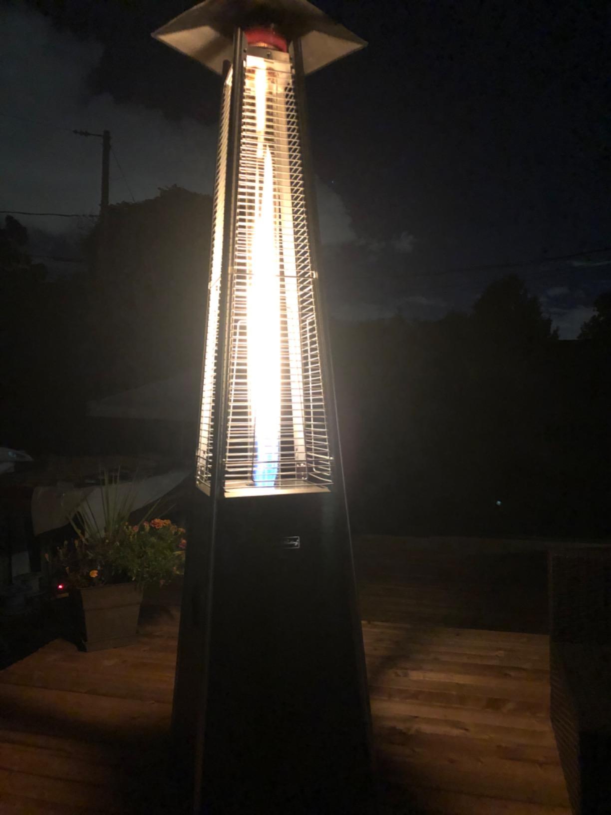LEGACY HEATING Outdoor Patio Heater with Reflector Shield, 40,000 BTU Propane Patio Heater with Wheels for Commercial, Residential, Garden, Porch, Party, Deck (Mocha) customer photo 1