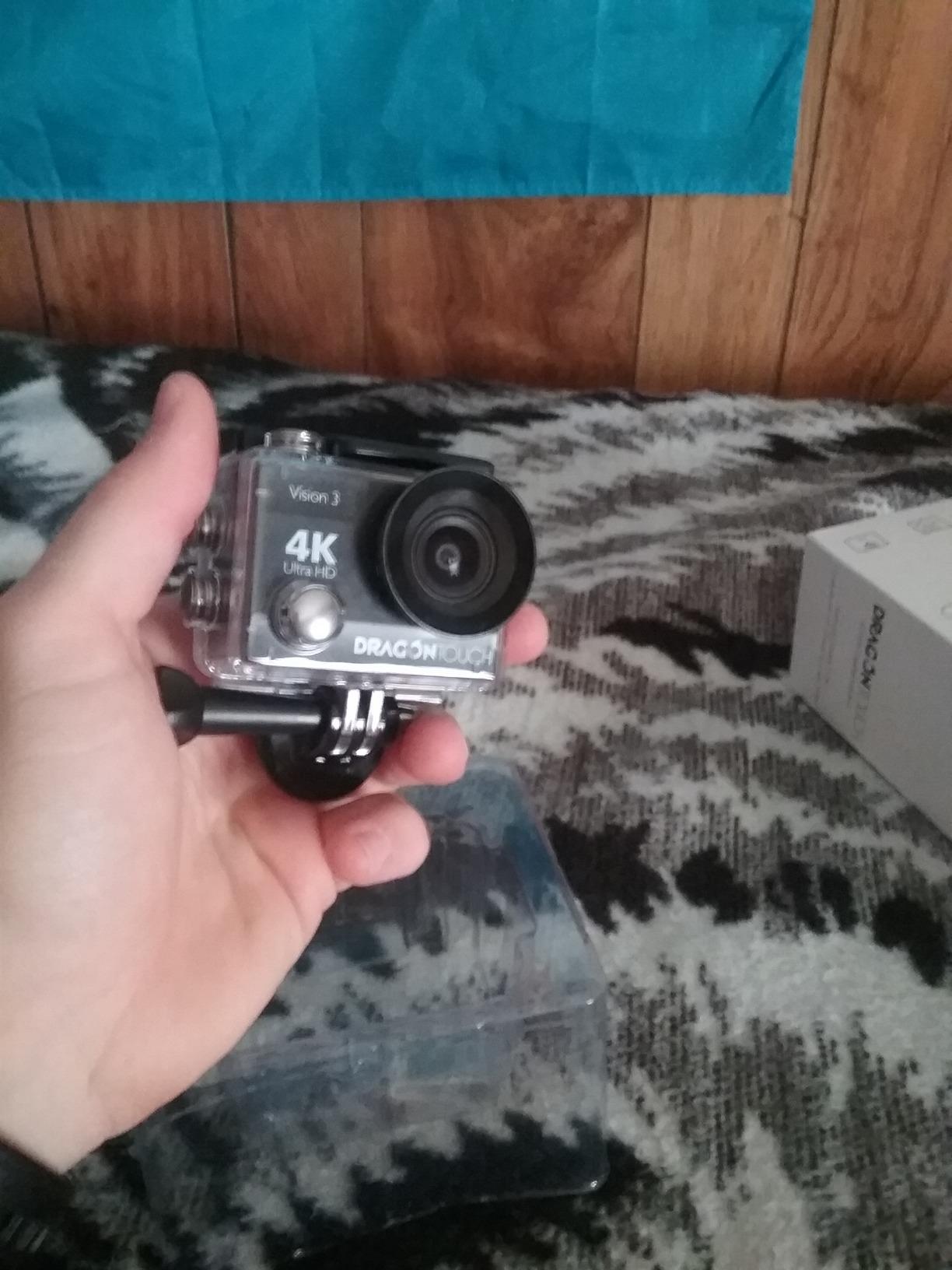 Dragon Touch 4K Action Camera - Vision 3 Underwater Waterproof Camera | 20MP Photo 4X Zoom 170 Wide Angle Remote Control WiFi Sports Camera with 2 Batteries and Mounting Accessories Kit customer photo 1