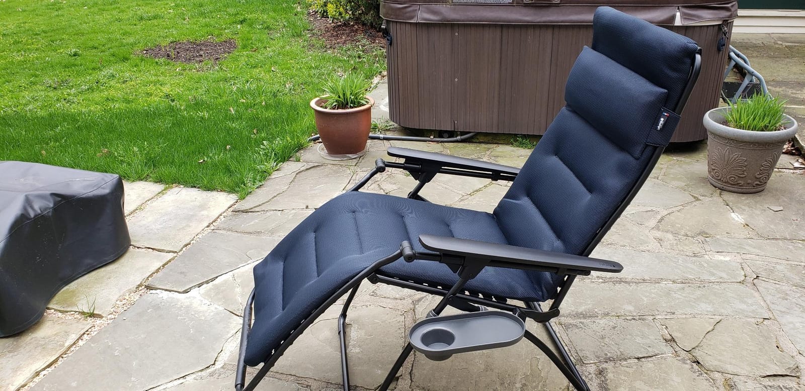 Lafuma Futura Air Comfort Zero Gravity Indoor Outdoor Recliner Chair, Acier customer photo 2