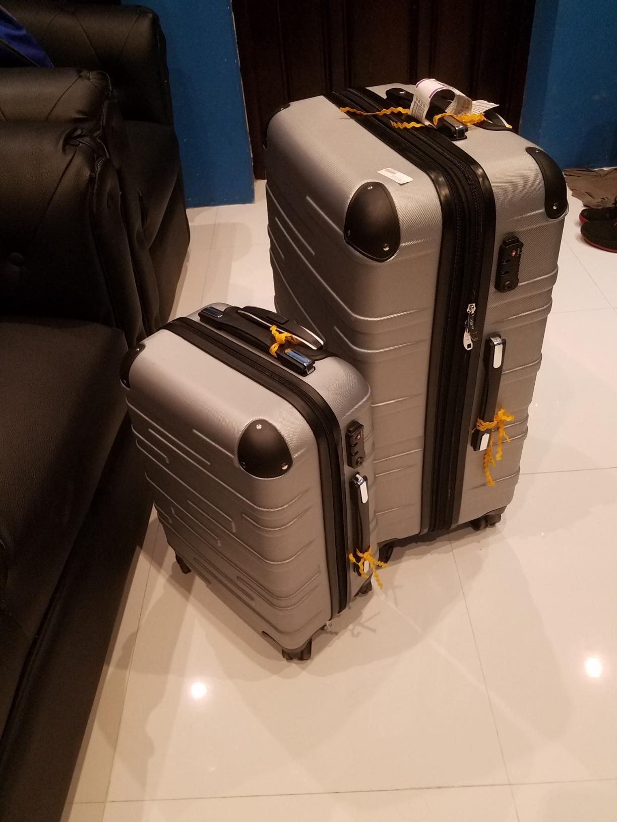 Coolife Hardside Luggage 3 Piece Set with TSA Lock, Spinner Wheels, Telescopic Handle, Lightweight Travel Suitcases (Lake Blue, 3 piece set) customer photo 1