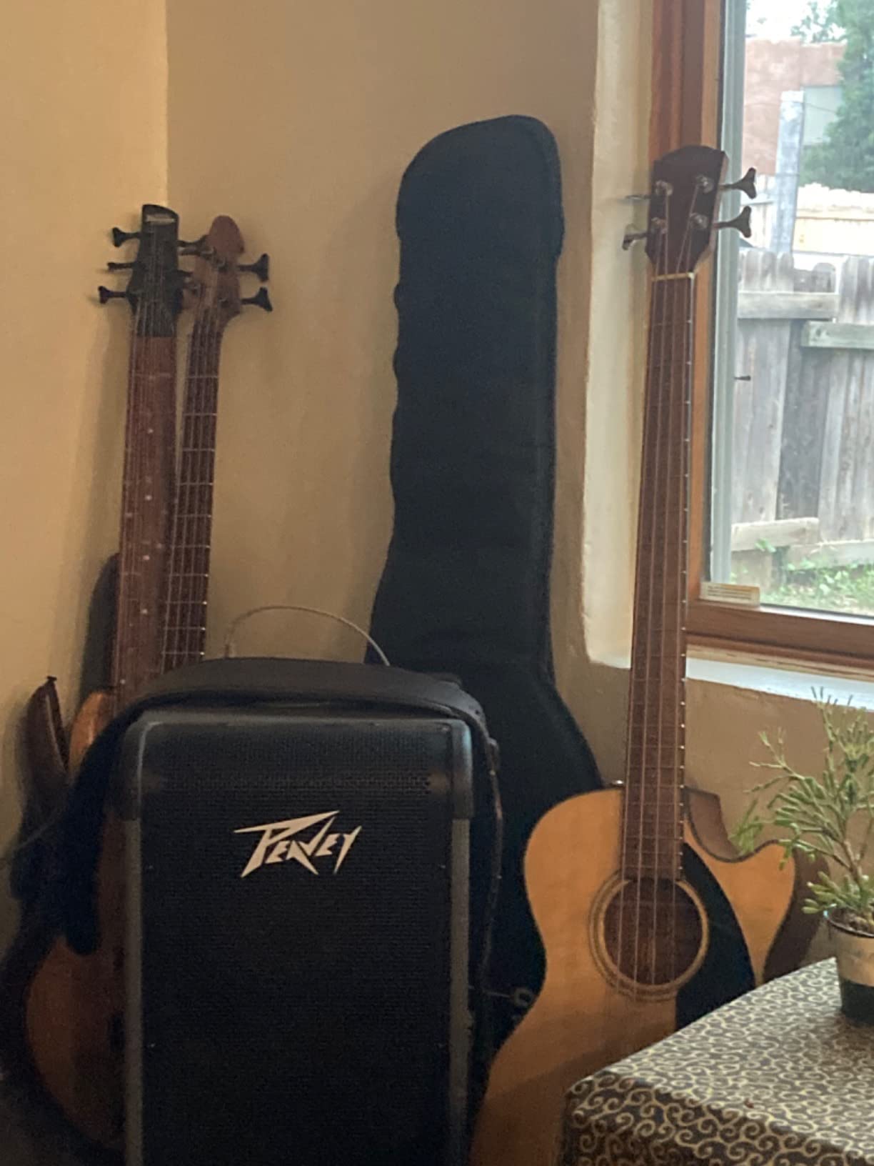 Fender Acoustic Bass Guitar 4-String with Fishman Bass Acoustic Guitar Pickup with Tuner and Equalizer, Classic Design with Rounded Walnut Fingerboard, Mahogany Construction, Spruce Top customer photo 2