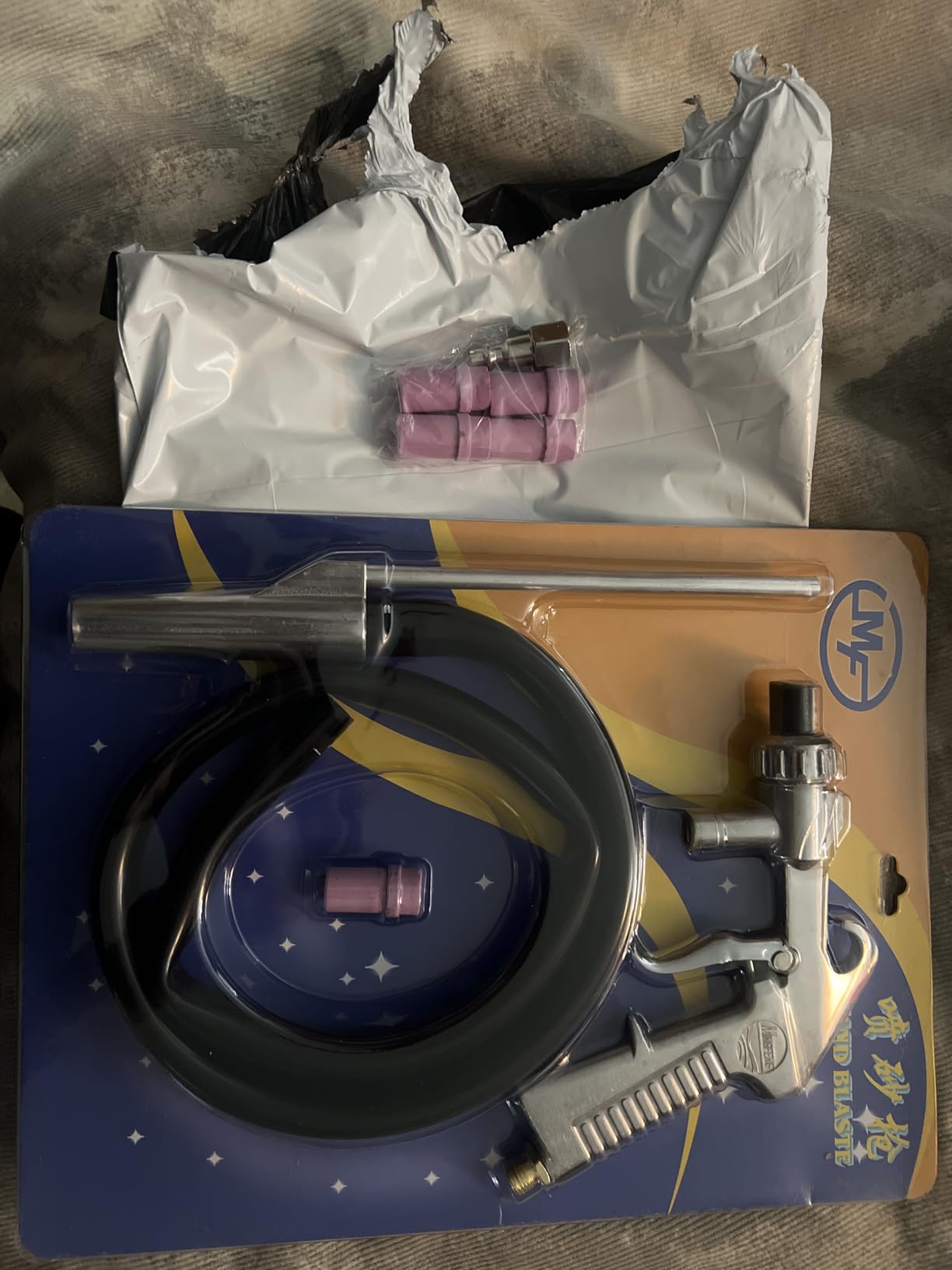 Wogoboo Sand Blaster Kit Blasting Sandblaster Siphon Feed Gun Nozzle Rust Remove Abrasive Sand Blasting for Sandblast Cabinets customer photo 1