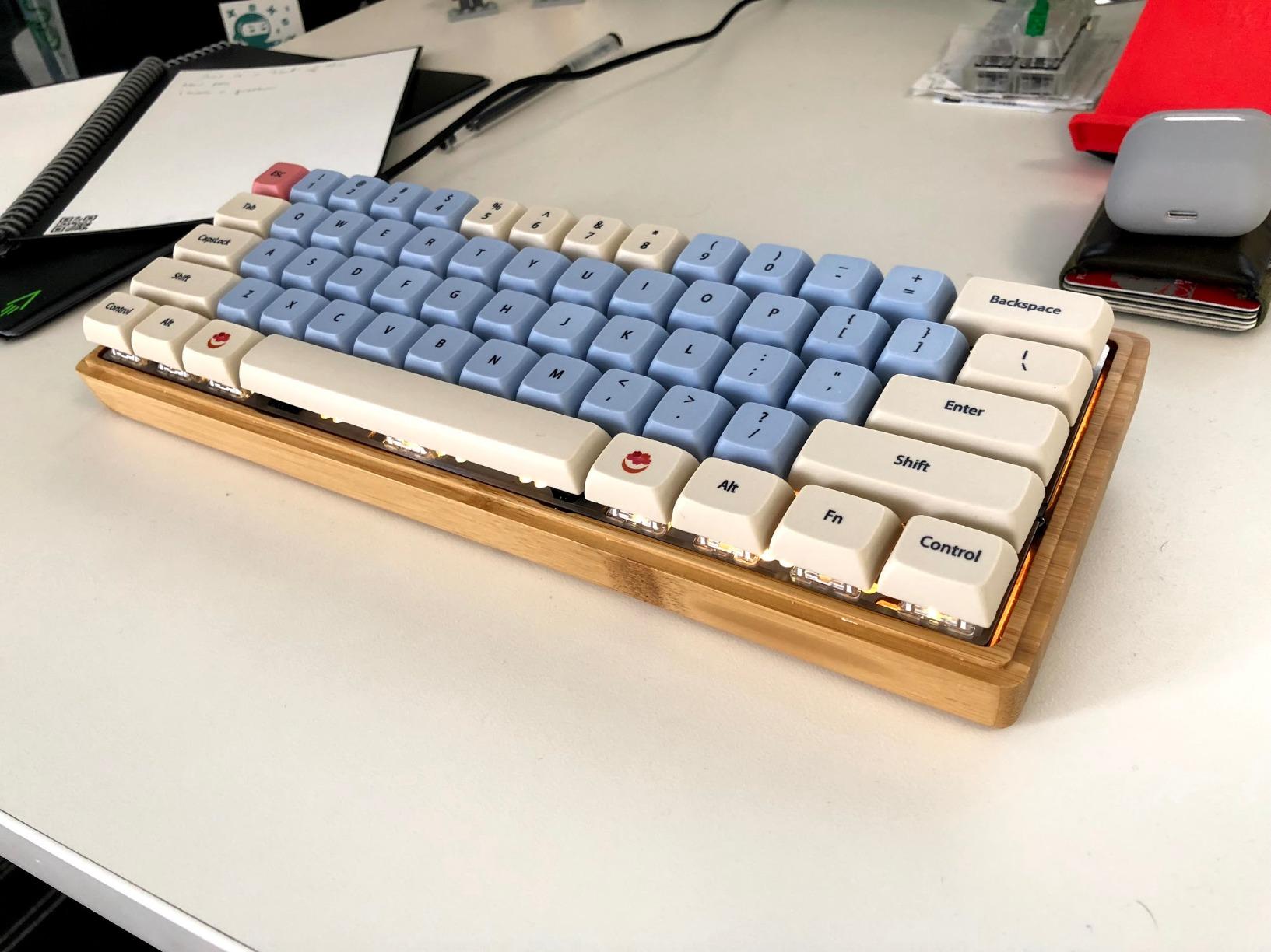 kbdfans Bamboo Wood Case 60% for GH60 DZ60 Mechanical Keyboard customer photo 1