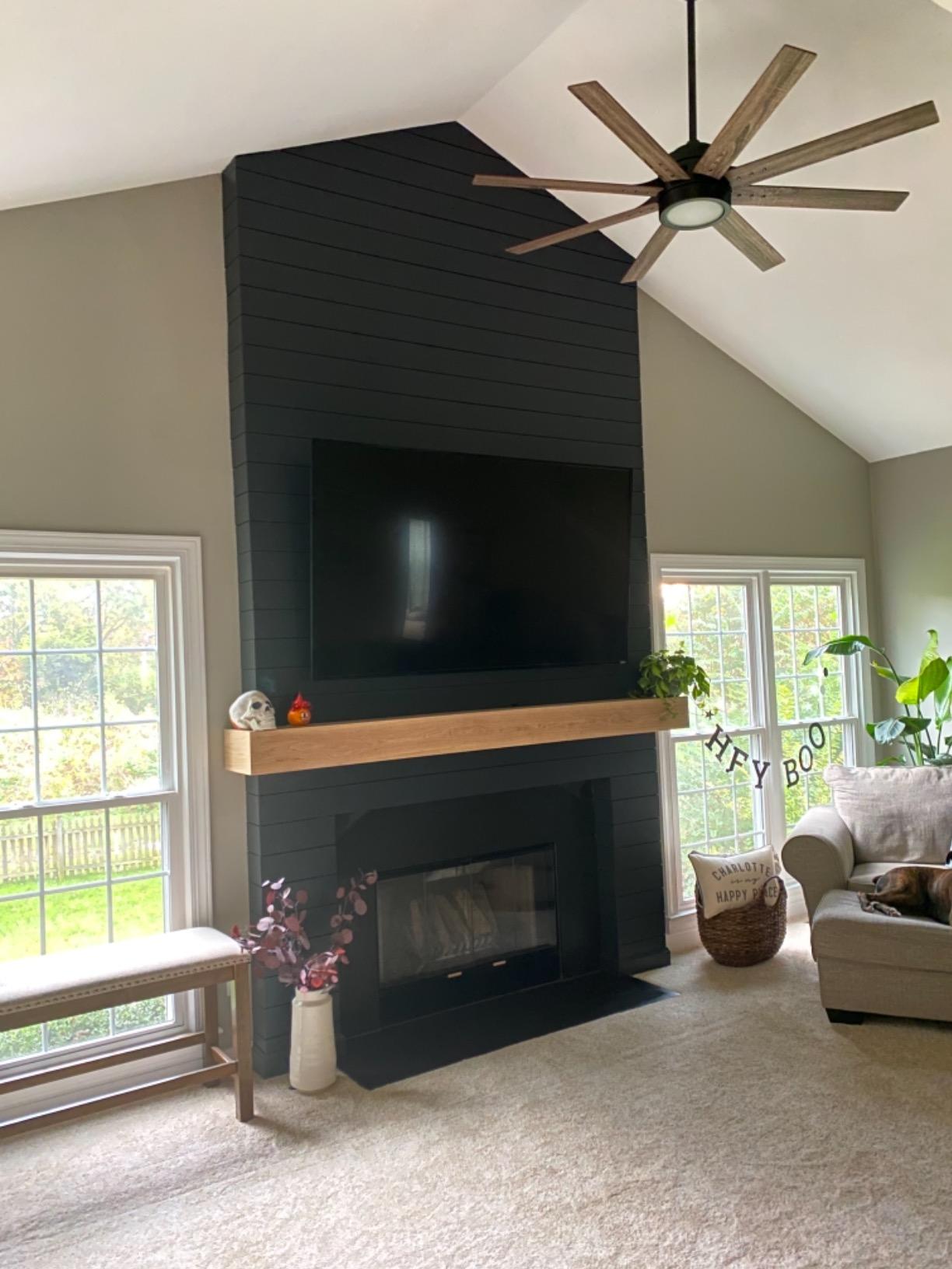 Ceiling Fans Xerxes Modern 62 Inch Ceiling Fan with Light, Remote Control Fan, LED Indoor Fan with 8 Blades, Dark Elm and Rough Pine Blade Finish Options, Bronze (50609-01) customer photo 1