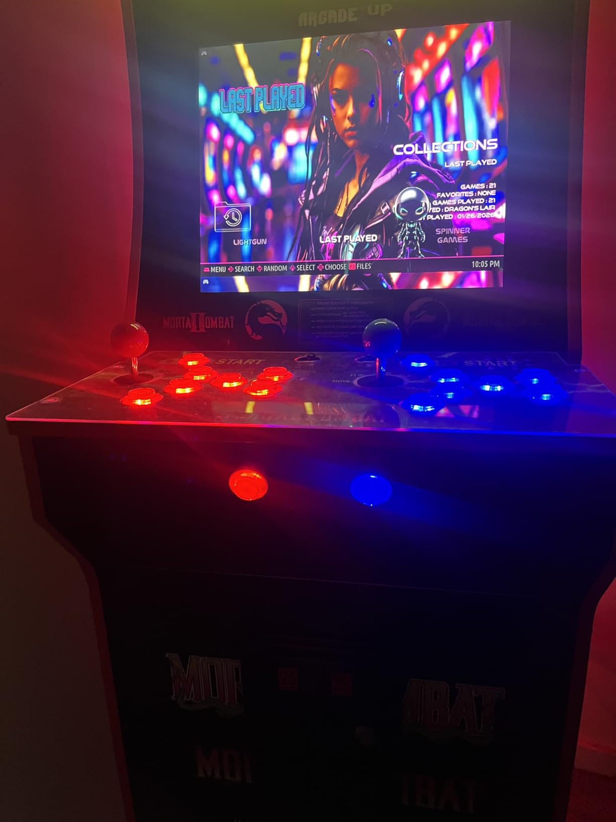 Qenker 2-Player LED Arcade DIY Kit for USB MAME PC Game DIY & Raspberry Pi Retro Controller DIY Including 2X Arcade Joystick, 20x LED Arcade Buttons, 2X Zero Delay USB Encoder (Blue & Red) customer photo 2