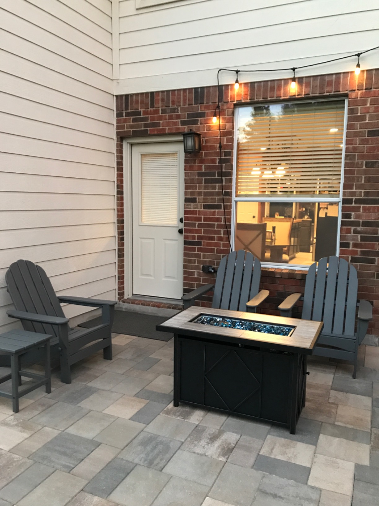 42 inch Propane Fire Pit Patio Outdoor Fire Pit Table Large Black Firepits for Outside Rectangular | Outdoor Fire Pit Table Large Black Firepits for Outside Rectangular customer photo 2