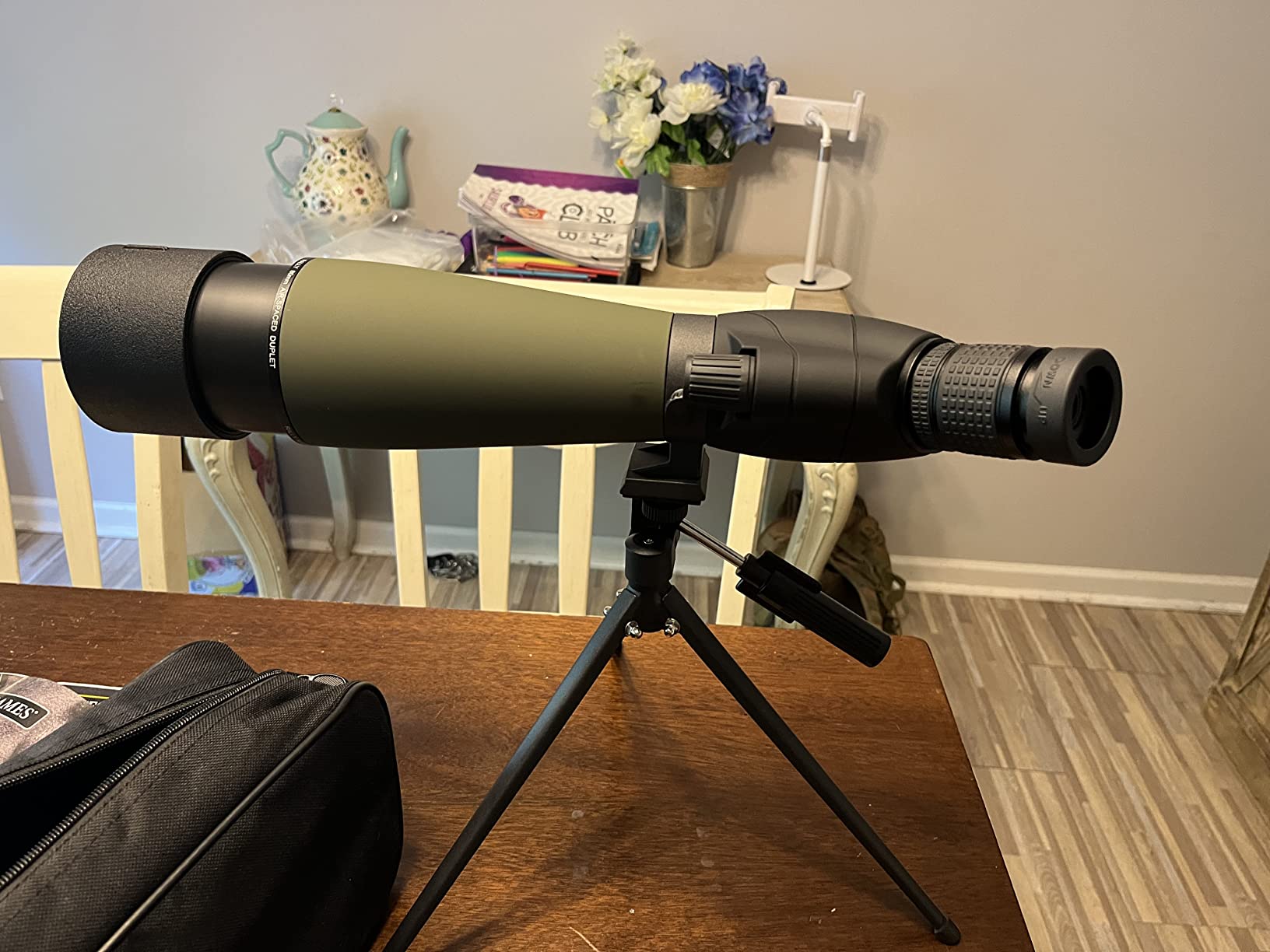 Gosky Flagship DiamondEdge 20-60x80 Spotting Scope with Tripod, Carrying Bag and Quick Phone Holder - BAK4 High Definition Waterproof Spotter Scope for Bird Watching Wildlife observing,Green customer photo 2