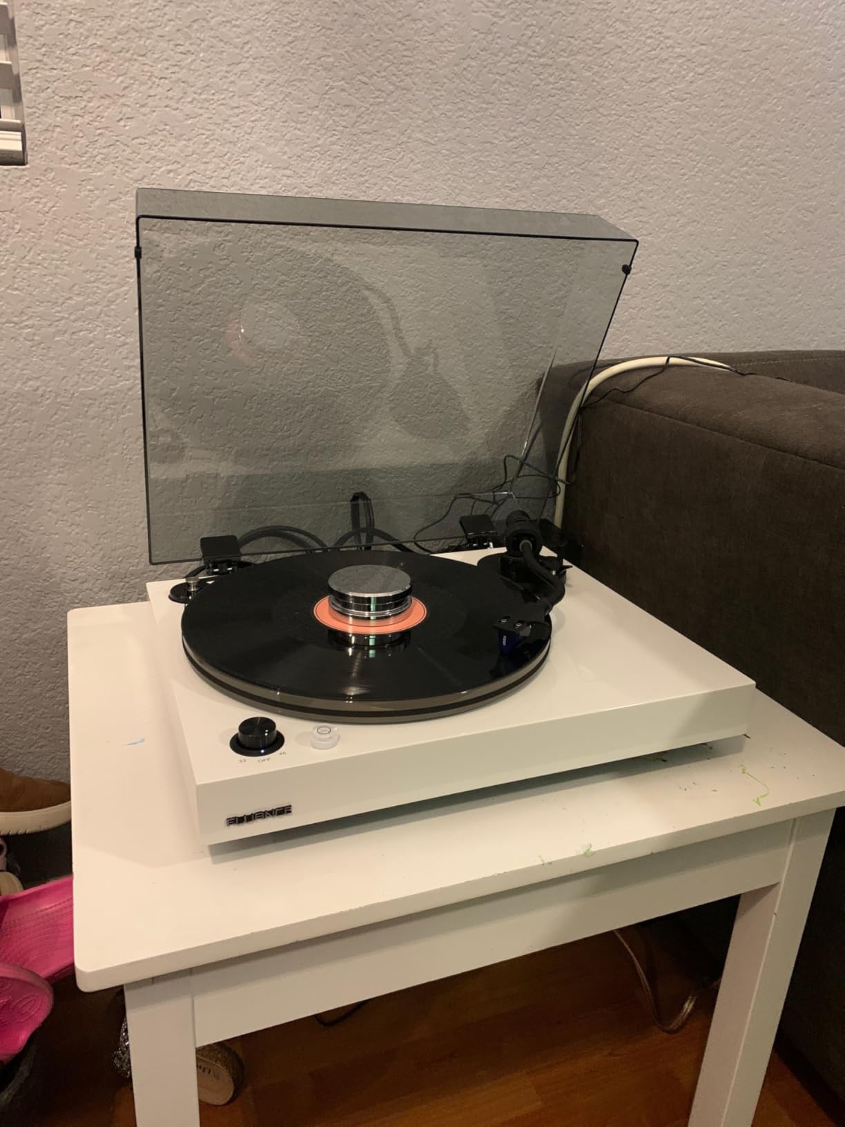 Fluance RT85 Turntable with Ortofon Cartridge, Acrylic Platter, Speed Control, and Vibration Isolation - Walnut customer photo 2