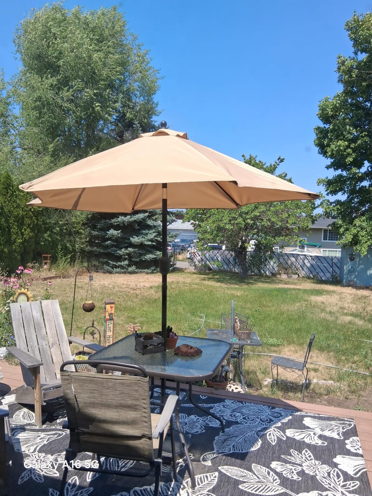 Sunnyglade 7.5' Patio Umbrella Outdoor Table Umbrella Tilt Crank Tan | Market Table Umbrella with 6 Sturdy Ribs Push Button Tilt and Crank Lift Perfect For Patio Tables, Beach, Gardens and Pool customer photo 1