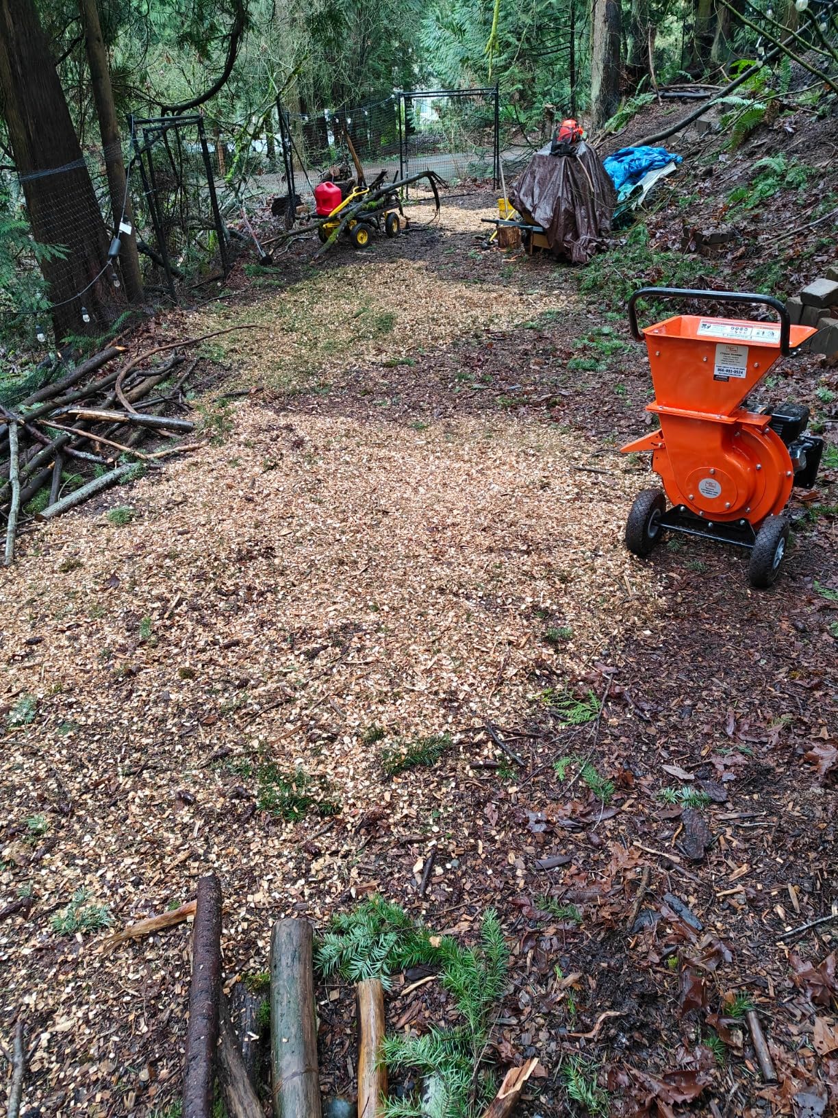 SuperHandy Wood Chipper Shredder Mulcher Ultra Heavy Duty 7HP 3 in 1 Multi-Function 3 Inch Max Capacity (Amazon Exclusive) | Leaf Mulcher; for branches, brush, leaves and yard cleanup customer photo 1