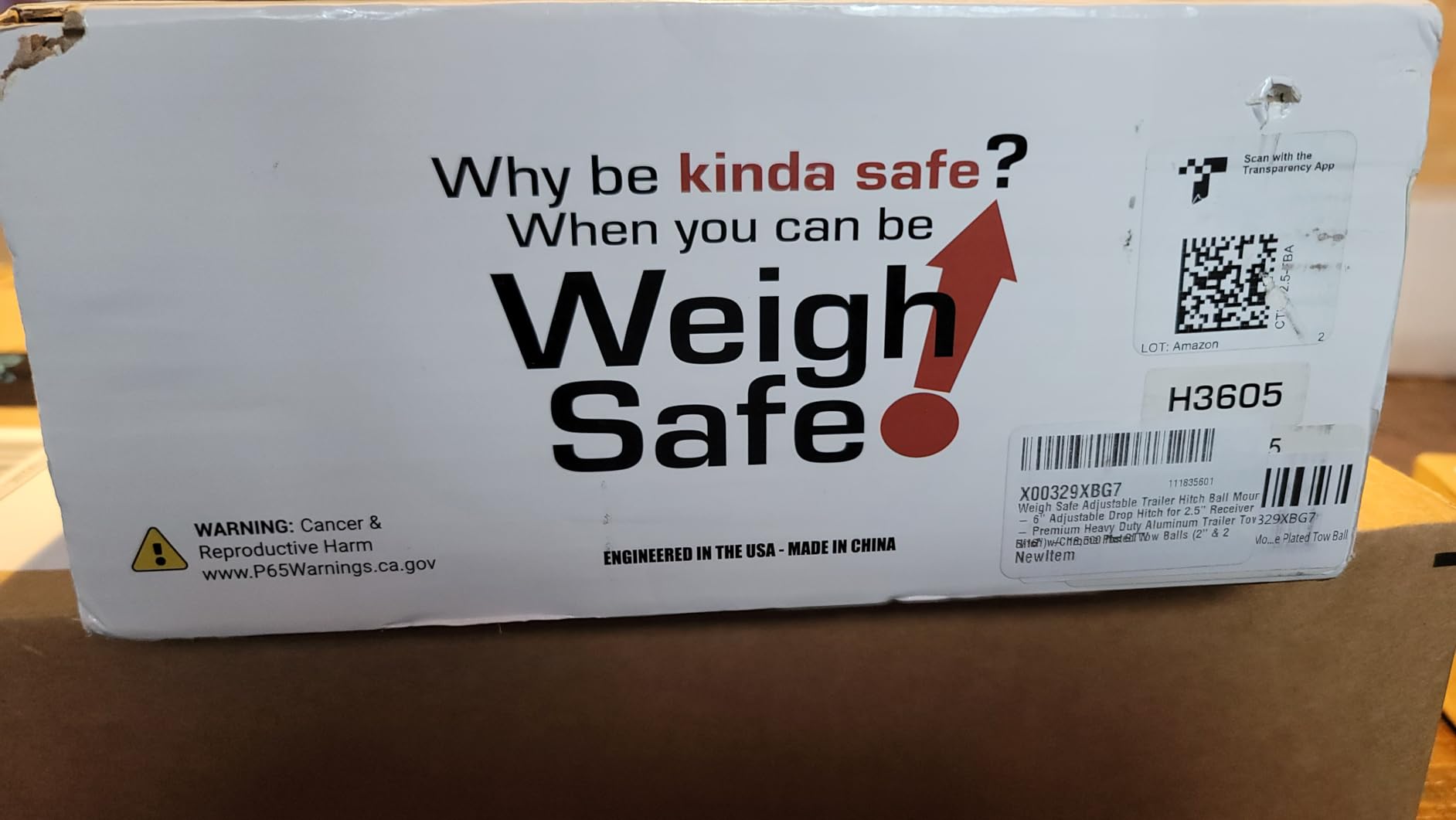 Weigh Safe 180-Degree Trailer Hitch - Adjustable Trailer Hitch for Towing - Compatible with 2.5