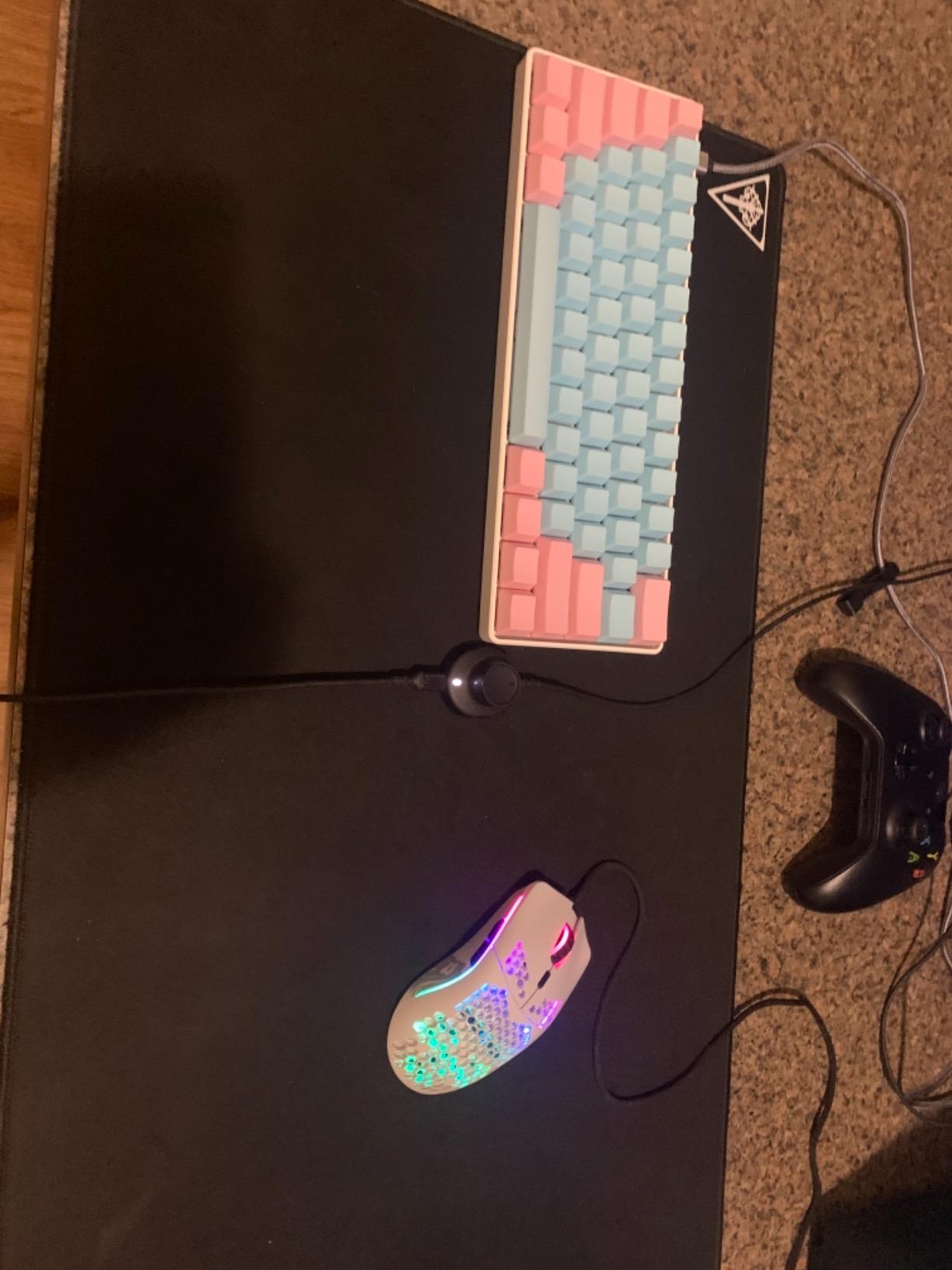 HK GAMING GK61 Mechanical Gaming Keyboard - 61 Keys Multi Color RGB Illuminated LED Backlit Wired Programmable for PC/Mac Gamer Tactile (Gateron Optical Brown) customer photo 1