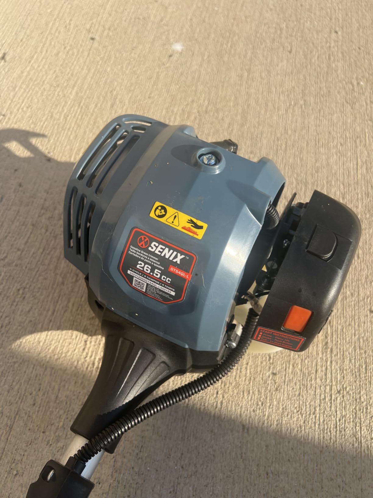 Senix 4QL 26.5 cc Full Crank Gas Weed Wacker, String Trimmer and Edger Lawn Tool with Straight Shaft, 17.7 Inch Cutting Width (GTS4QL-L) customer photo 2