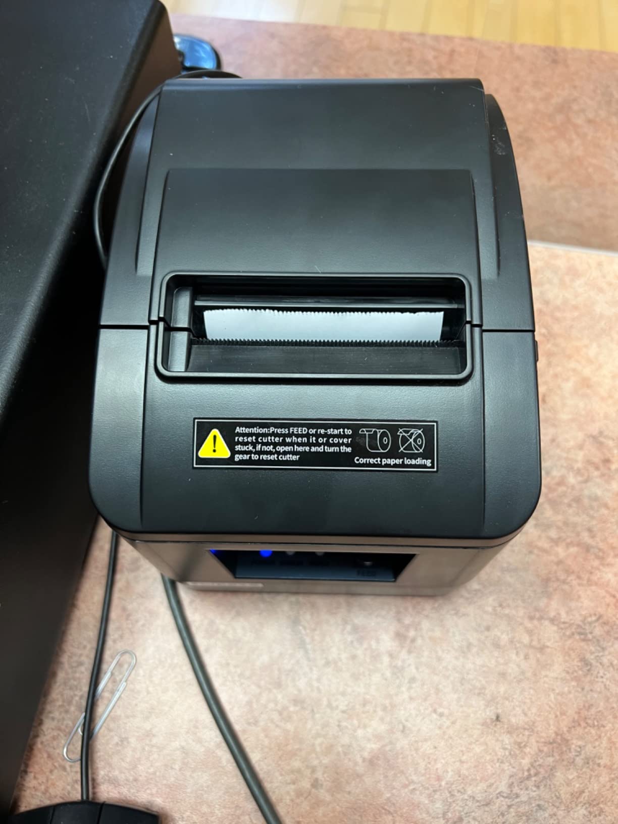 MUNBYN 80mm USB Thermal Receipt Printer, POS Printer with Auto Cutter ESC/POS Command Support Windows Mac, Do Not Support Square (Only USB Interface) customer photo 2